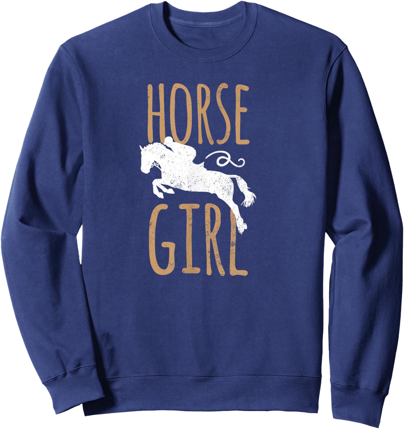 Horse Girl Shirt Cute Horseback Riding & Horse Lover Gift Sweatshirt - Sweatshirt | Navy