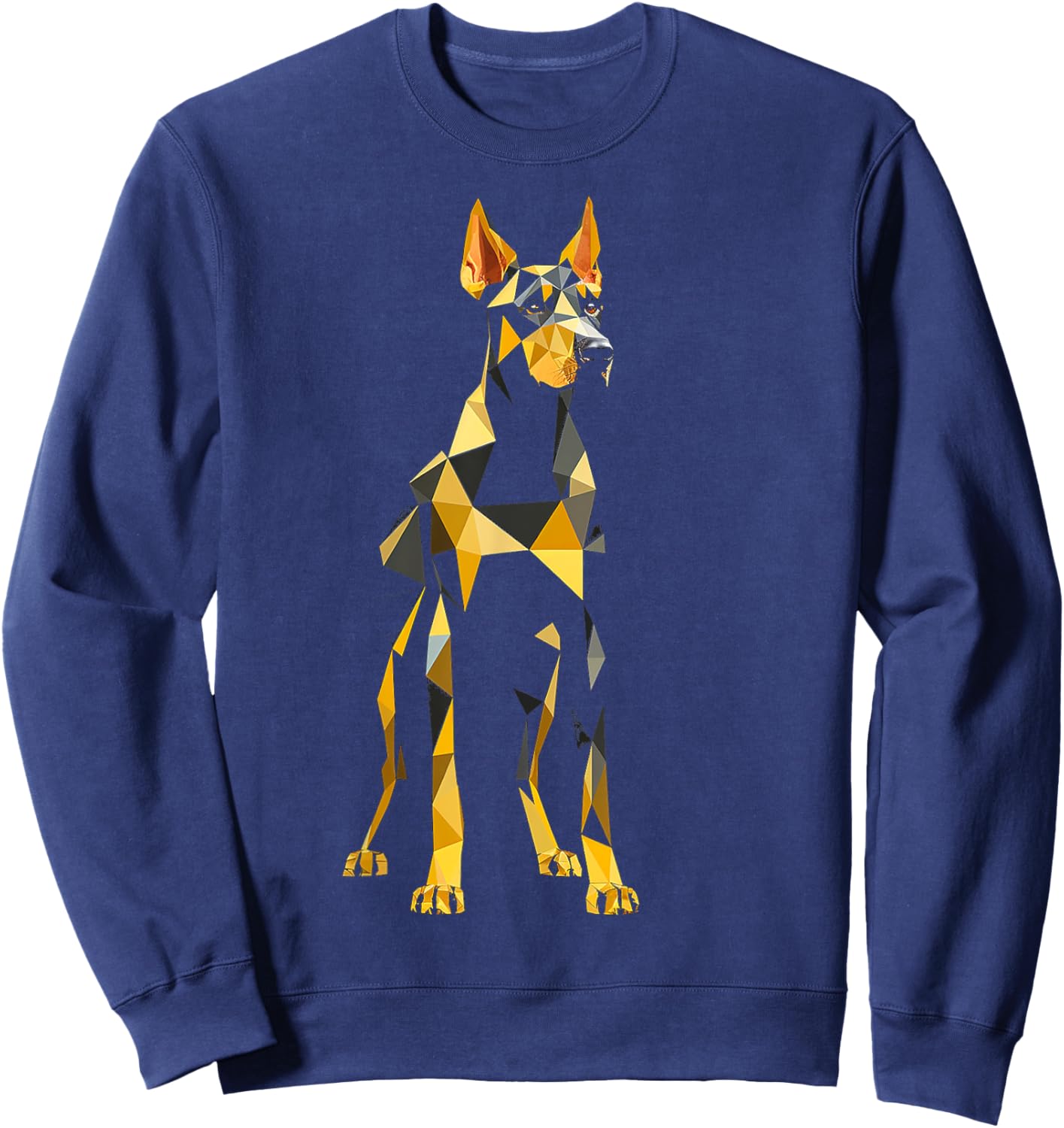 Doberman Motif Pet Artwork Dog Doberman Sweatshirt - Sweatshirt | Navy