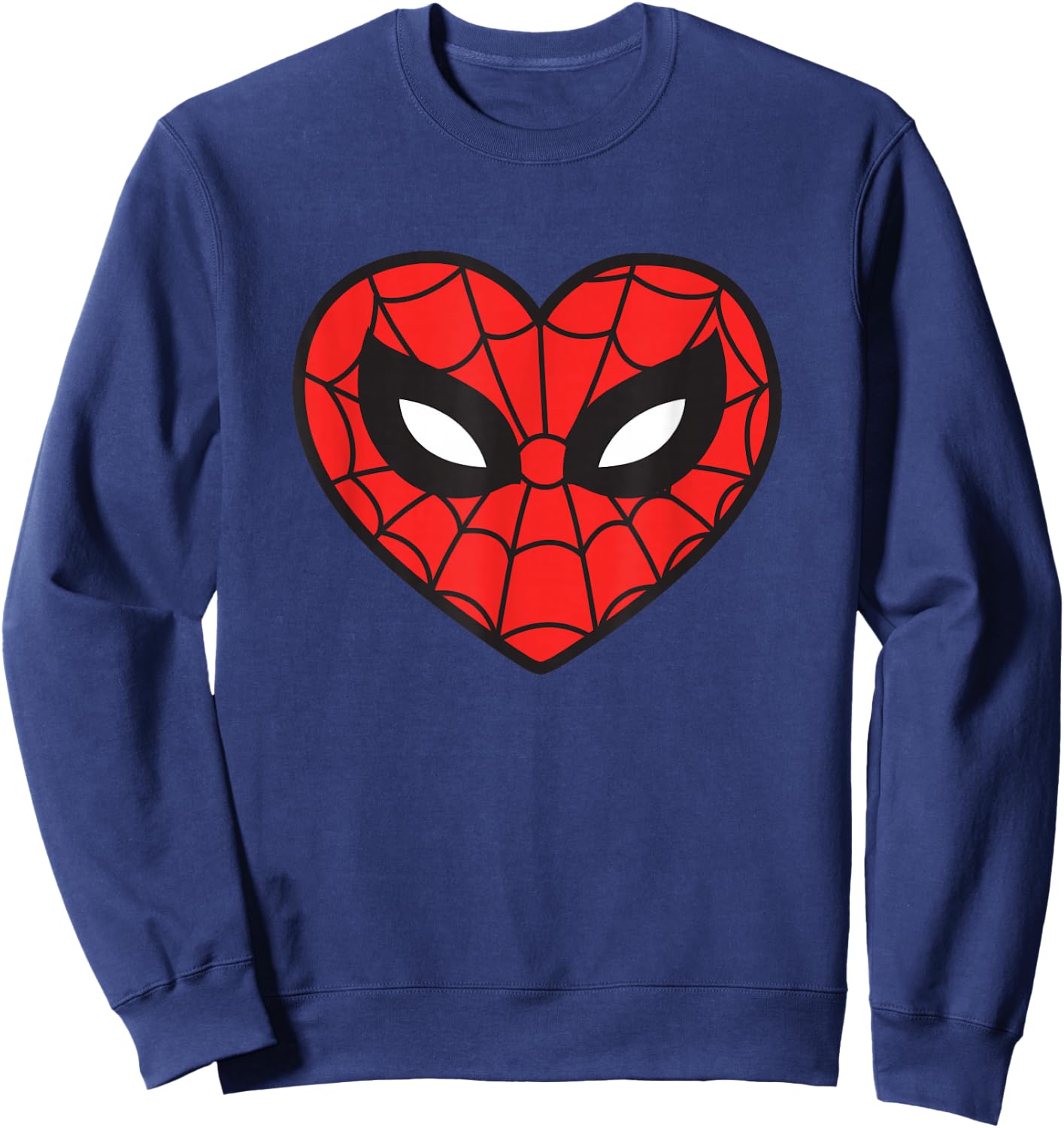 Marvel Spider-Man Sixties Heart Mask Logo Sweatshirt - Sweatshirt | Navy