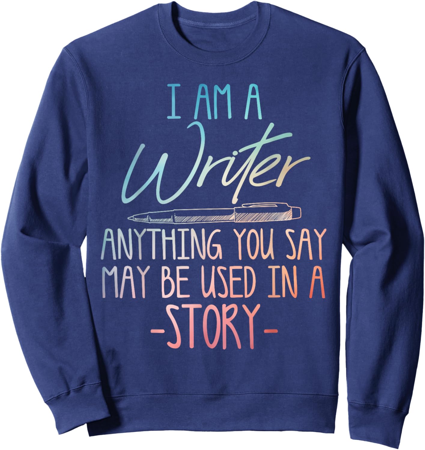 Writer Art Women Writing Lover Author Poet Writer Sweatshirt - Sweatshirt | Navy