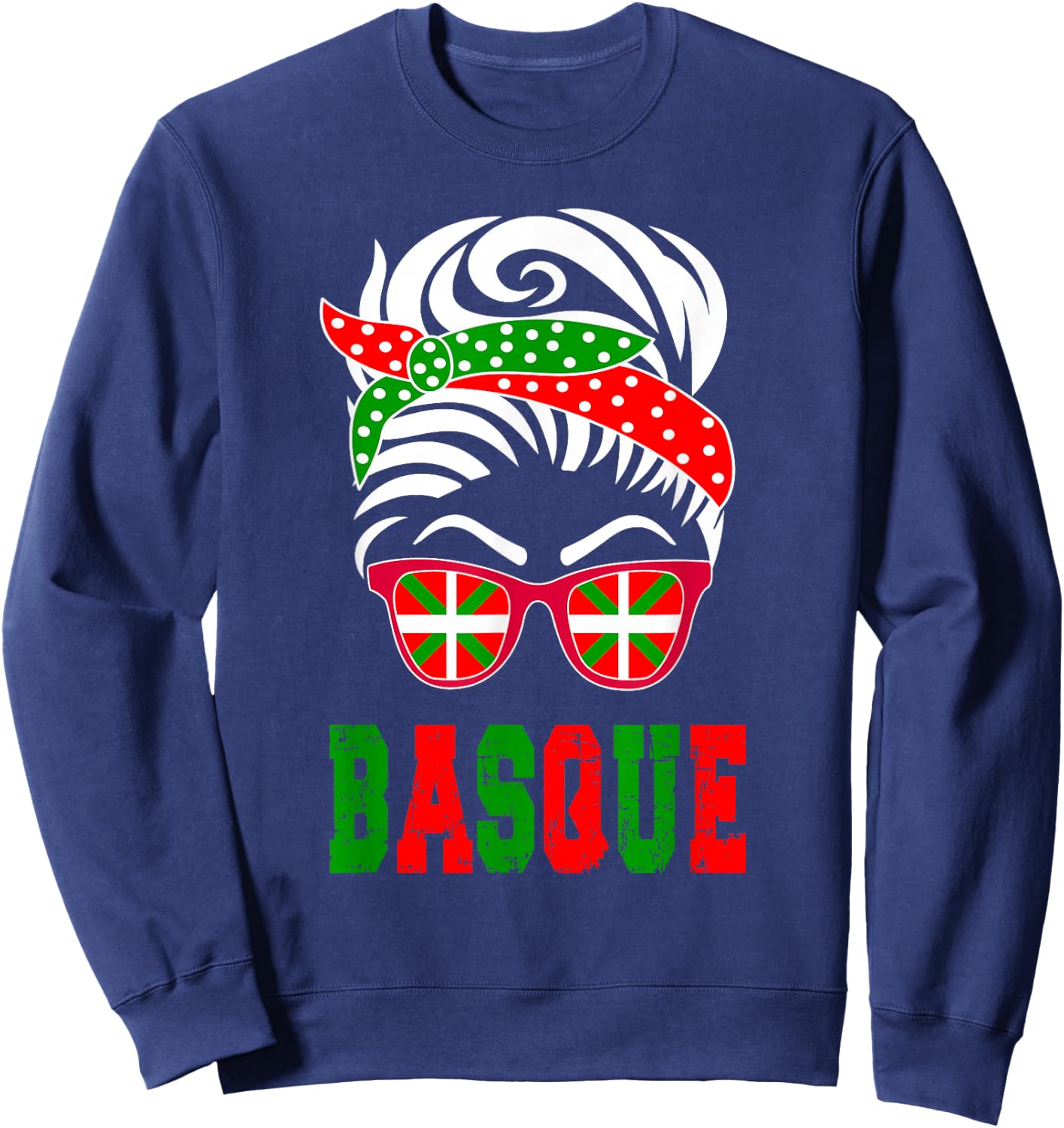 Basque country flag Basque girl Sweatshirt - Sweatshirt | Navy