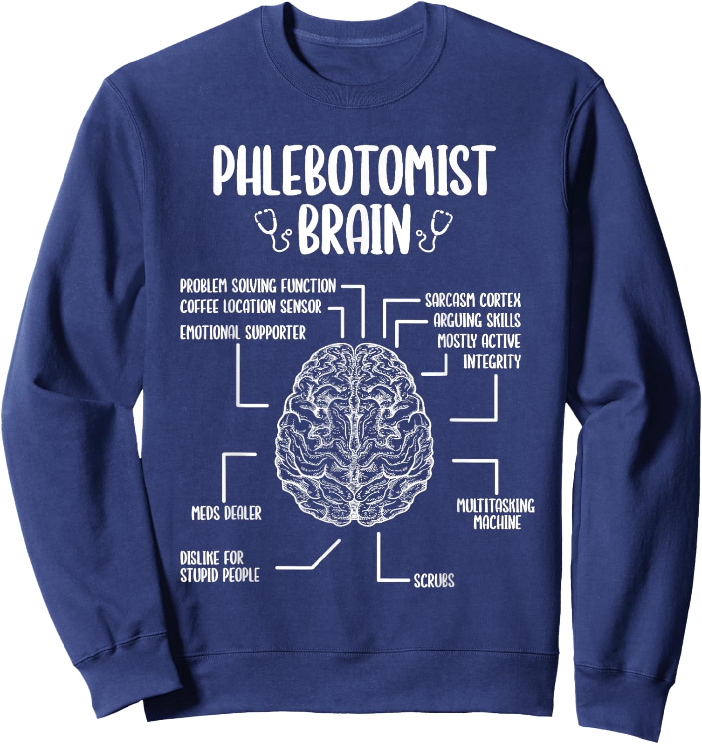Phlebotomist Essentials Phlebotomy Doctor Accessoires Sweatshirt - Sweatshirt | Navy