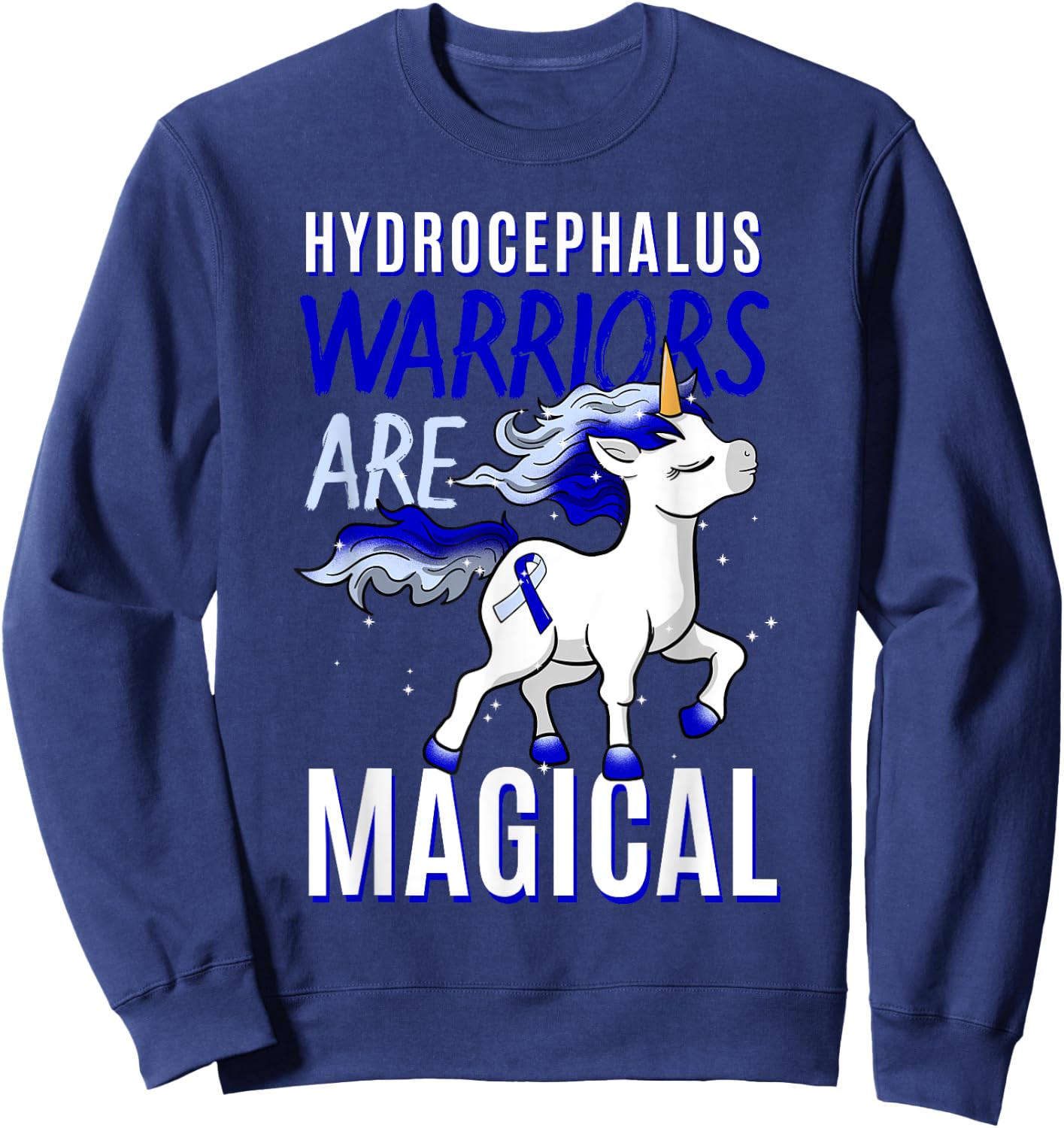 Hydrocephalus Awareness Supporter Water On The Brain Gift Sweatshirt - Sweatshirt | Navy