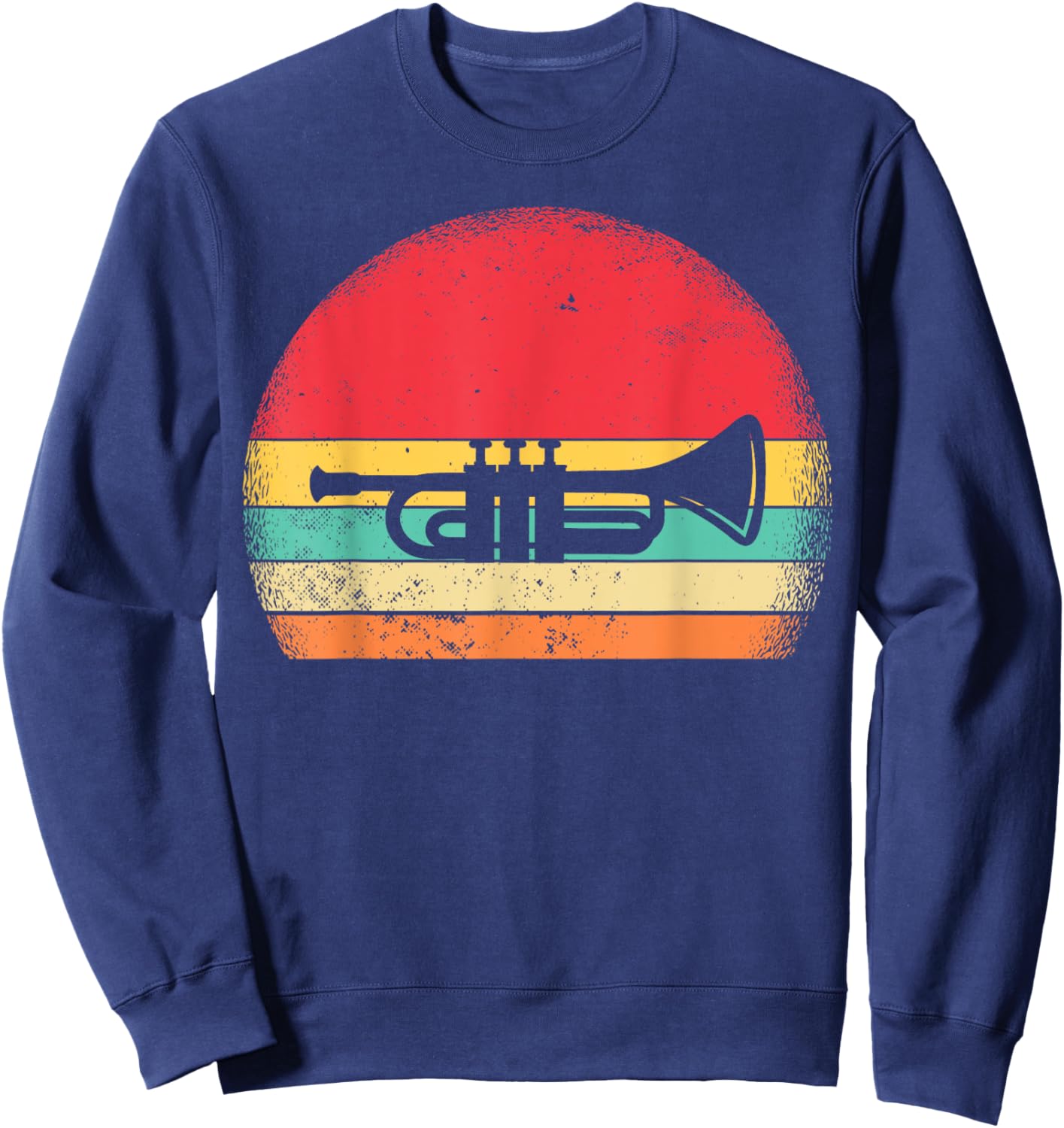Vintage Retro Trumpet Retro Gift Women Boys Girls Sweatshirt - Sweatshirt | Navy
