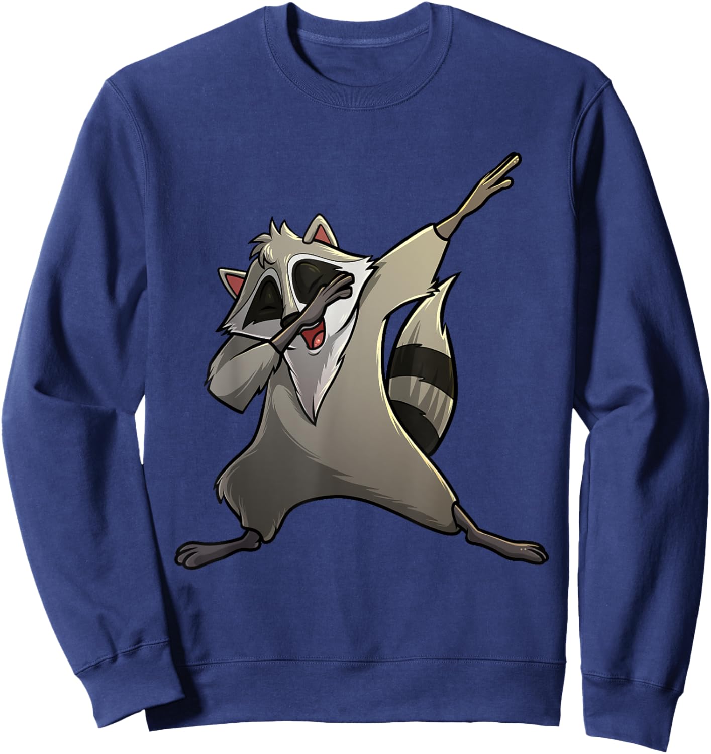 Funny Raccoon Gift Kids Men Women Cool Dabbing Animal Sweatshirt - Sweatshirt | Navy