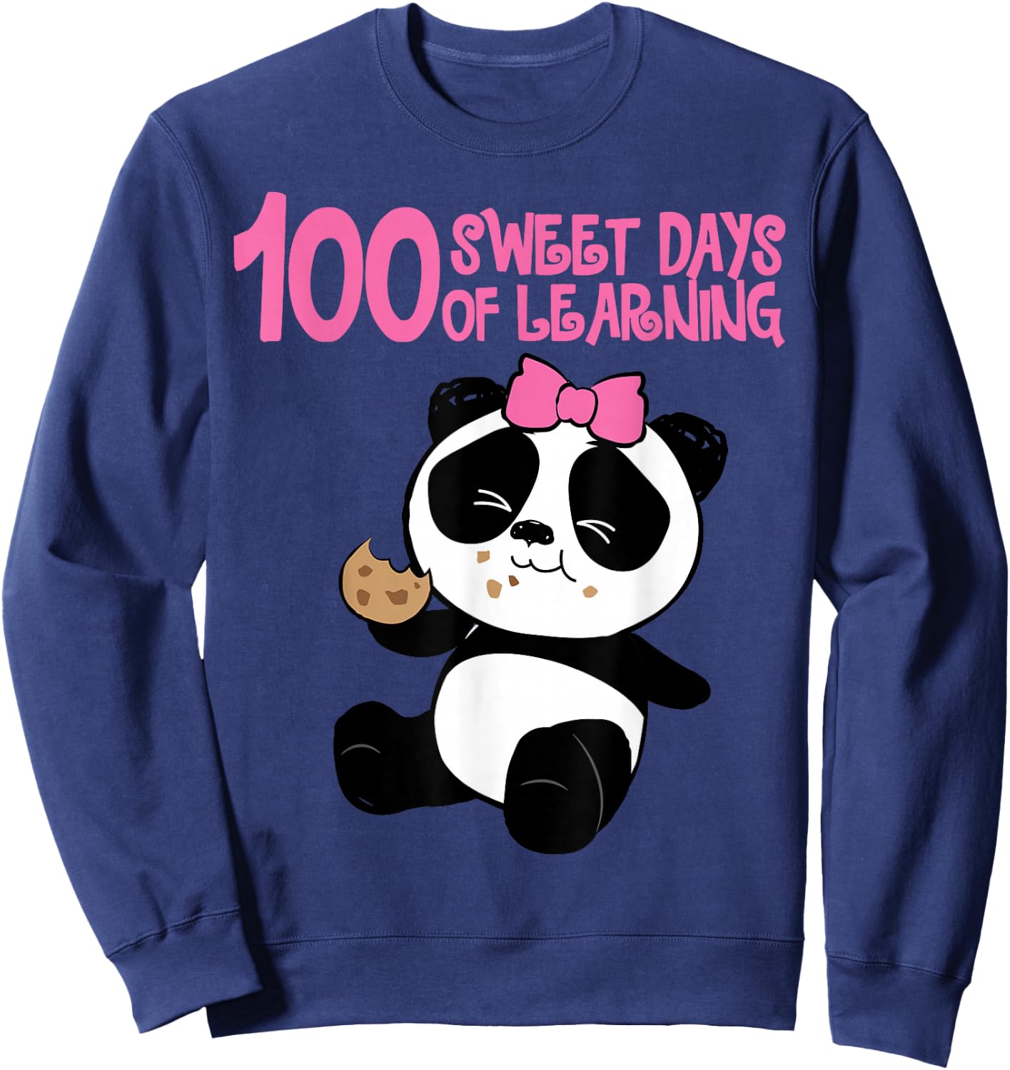 100 Shoulder Days - Kawaii Panda Girl Sweatshirt - Sweatshirt | Navy
