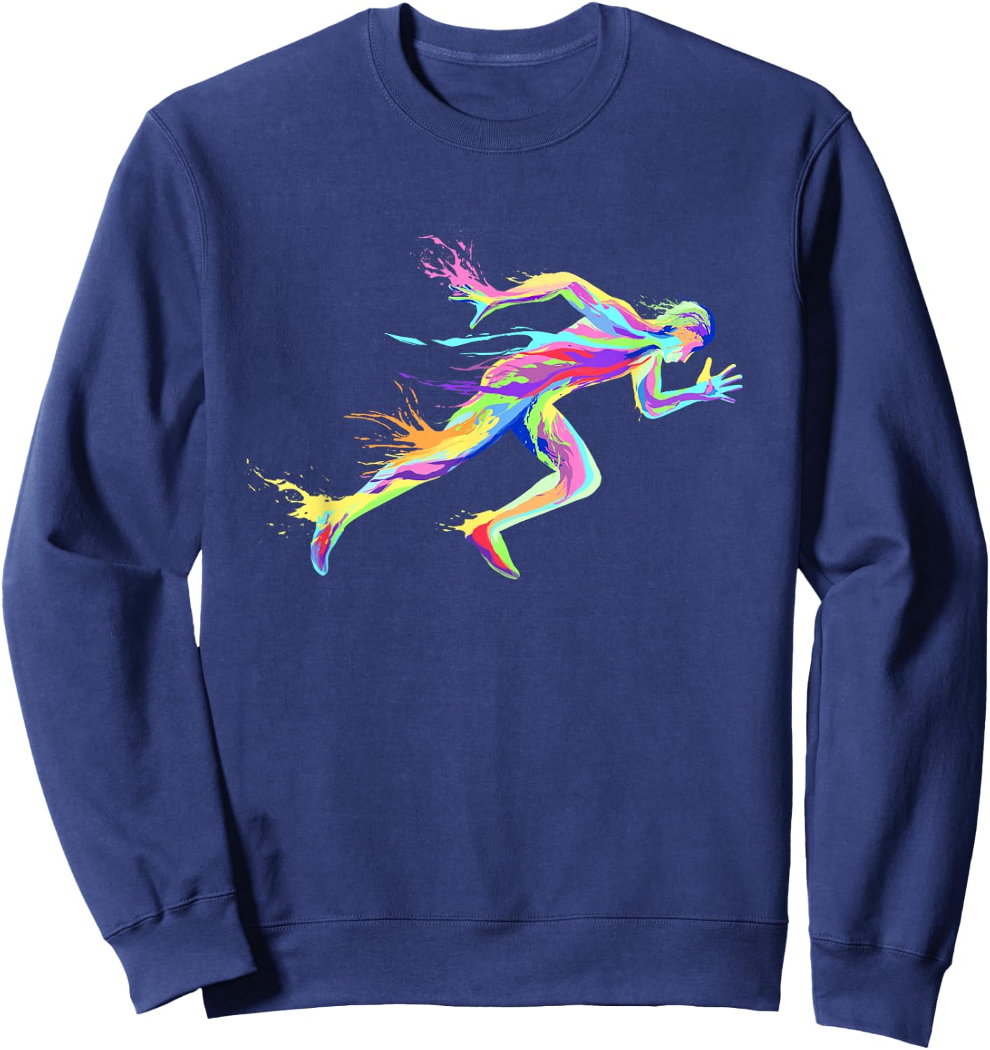 Sprinter Track and Field Runner Running Marathon Sweatshirt - Sweatshirt | Navy
