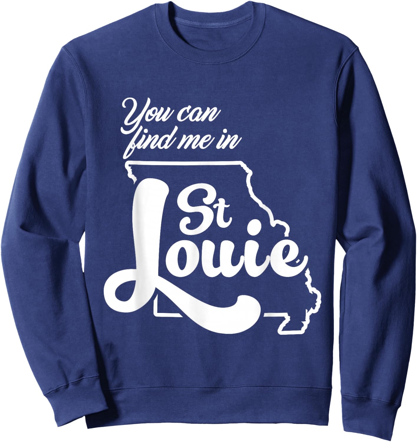Derrty Ent Nelly St. Louie Country Grammar Blue Cotton , Men's Small, Classic Fit, Short Sleeve, , Letter Print, Flap Pocket Sweatshirt - Sweatshirt | Navy
