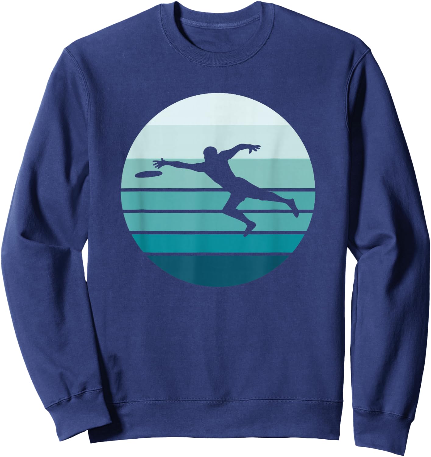 Ultimate Frisbee Player, Retro style Sweatshirt - Sweatshirt | Navy