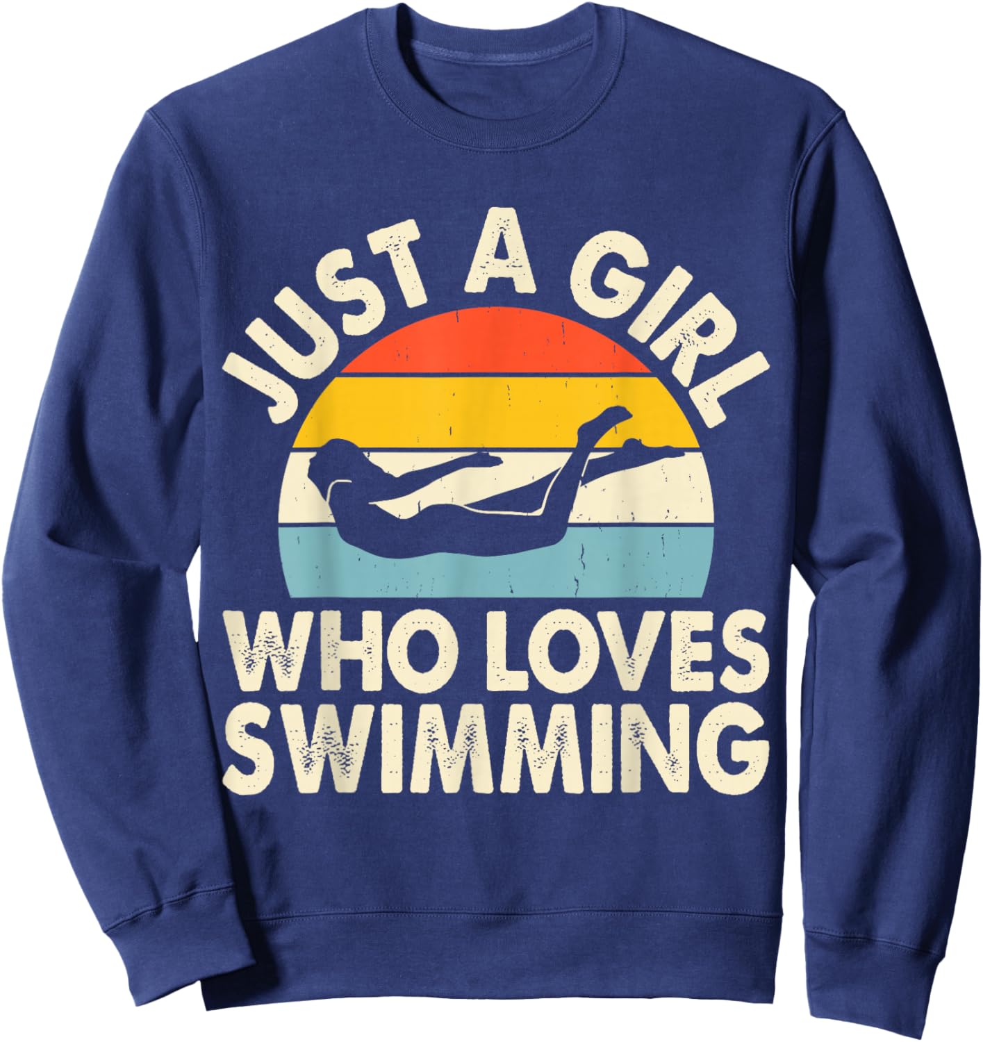 Just A Girl Who Loves Swimming Sweatshirt - Sweatshirt | Navy