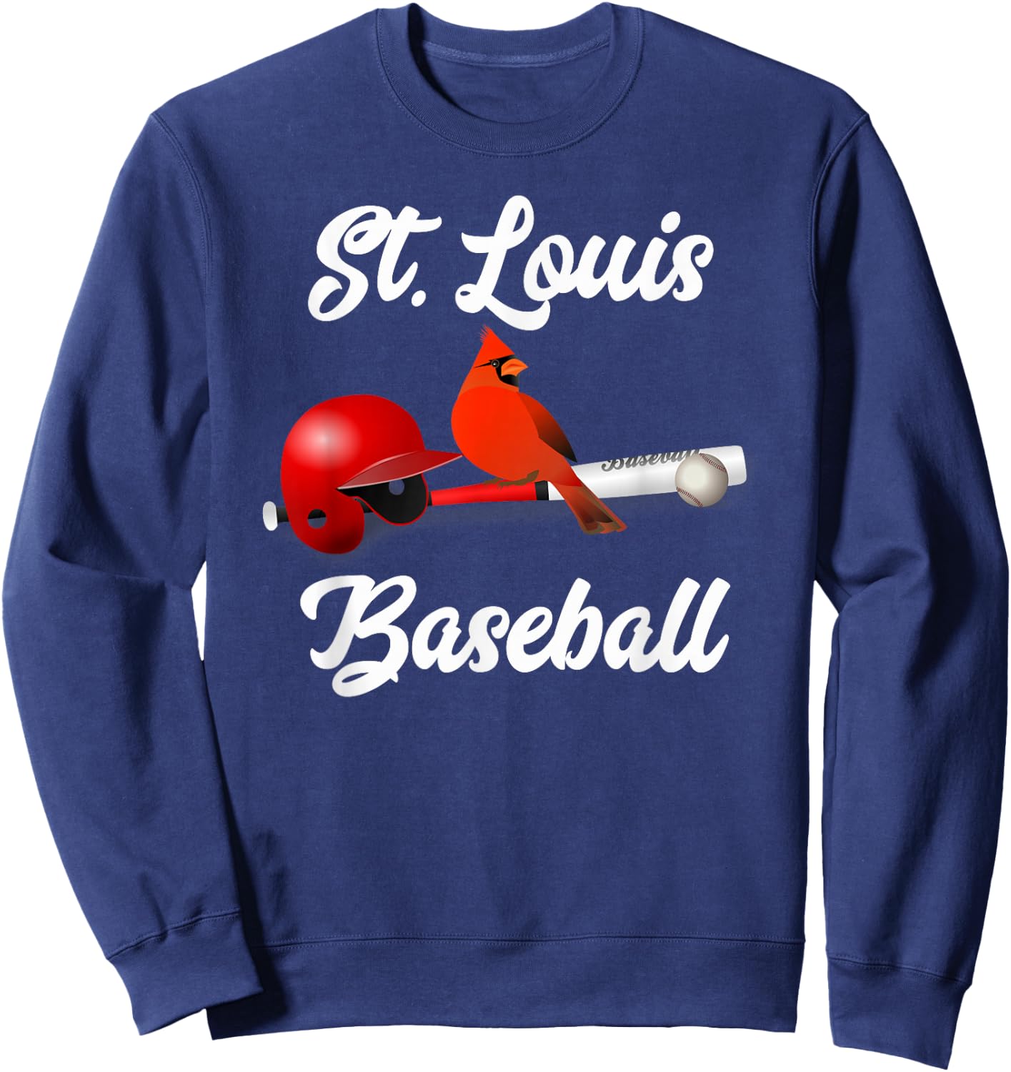 Classic St. Louis Missouri Baseball Fan Retro Vintage Sweatshirt - Sweatshirt | Navy