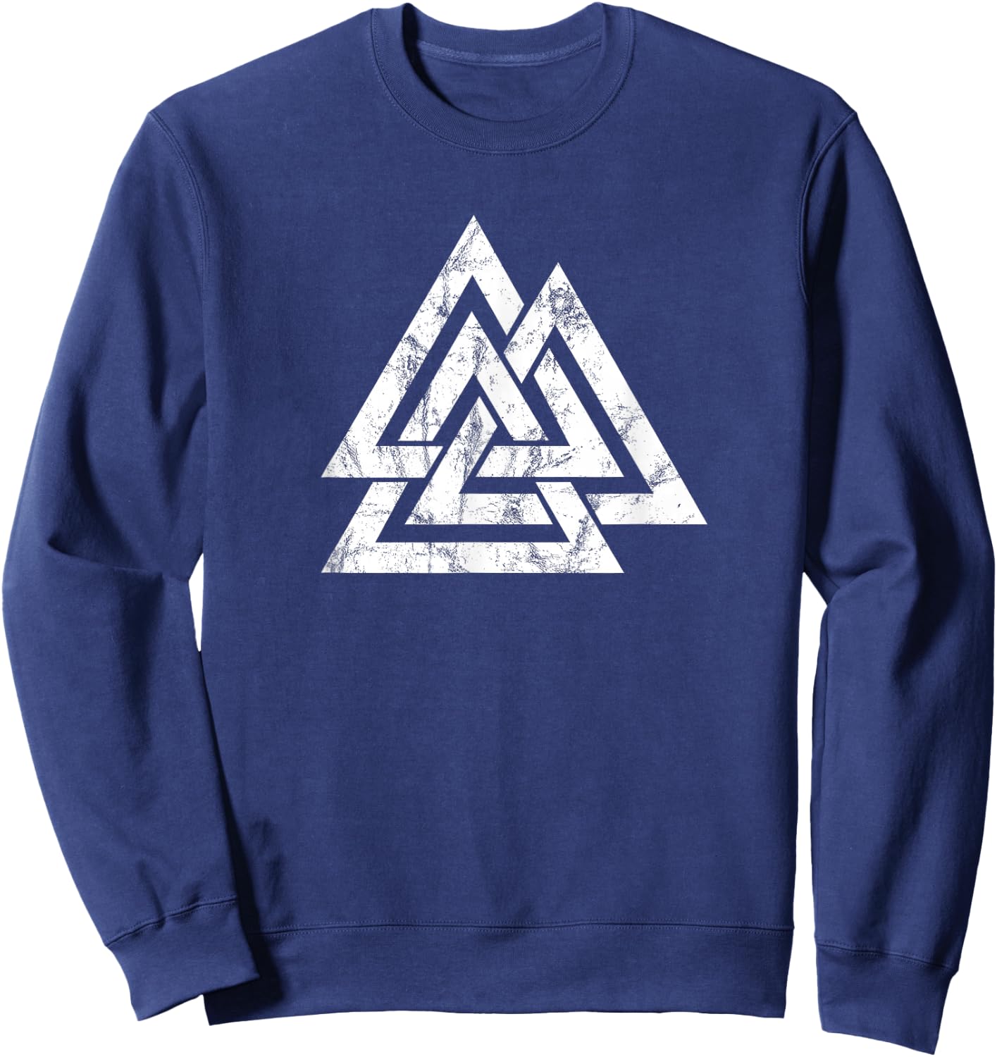 Valknut, Odin, Viking Symbol, Pagan Nordic Germanic Sweatshirt - Sweatshirt | Navy