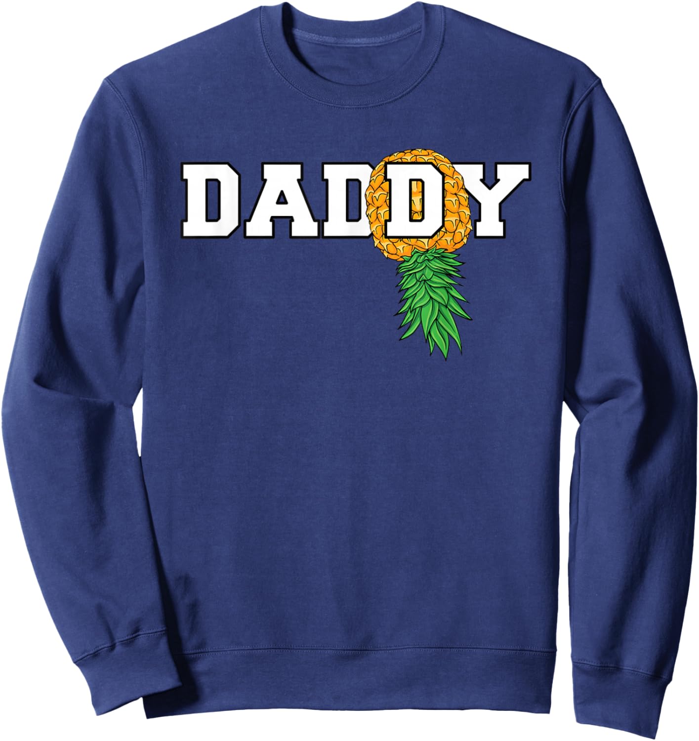 Upside Down Pineapple Swinger Daddy Men Sweatshirt - Sweatshirt | Navy