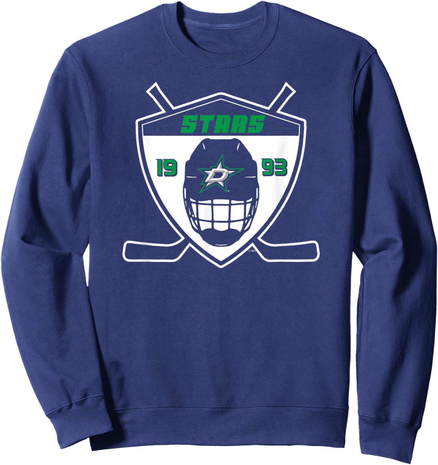 Dallas Stars Shield Black Officially Licensed Sweatshirt - Sweatshirt | Navy