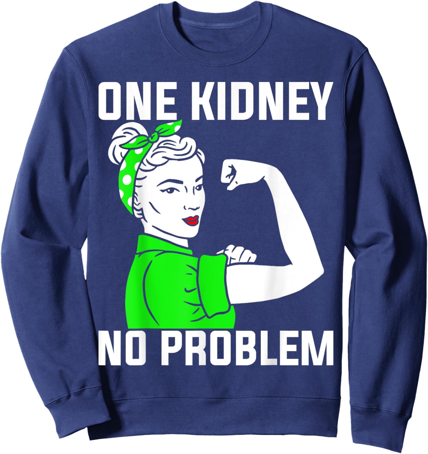 Kidney Warrior Kidney transplant Sweatshirt - Sweatshirt | Navy