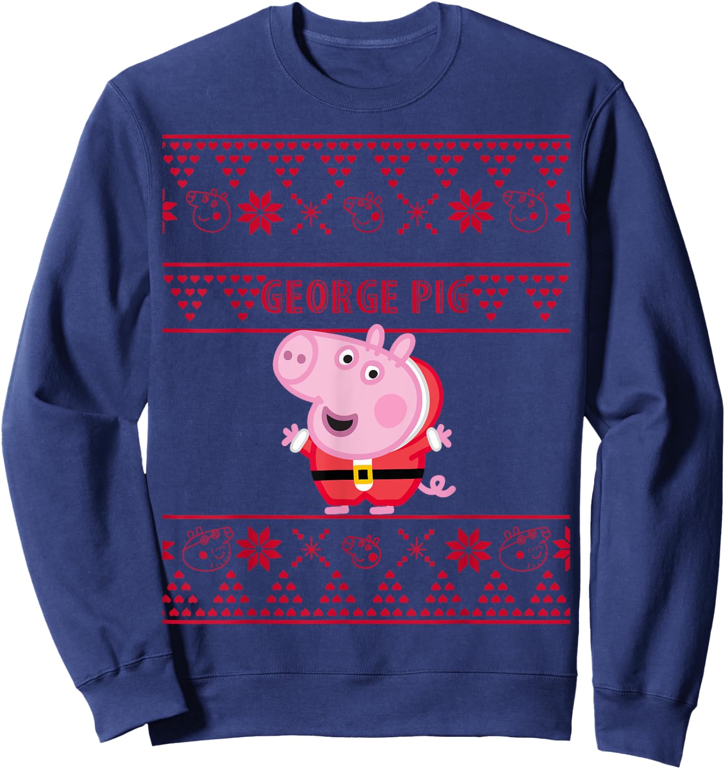 Peppa Pig - George Pig Ugly Christmas Sweatshirt - Sweatshirt | Navy