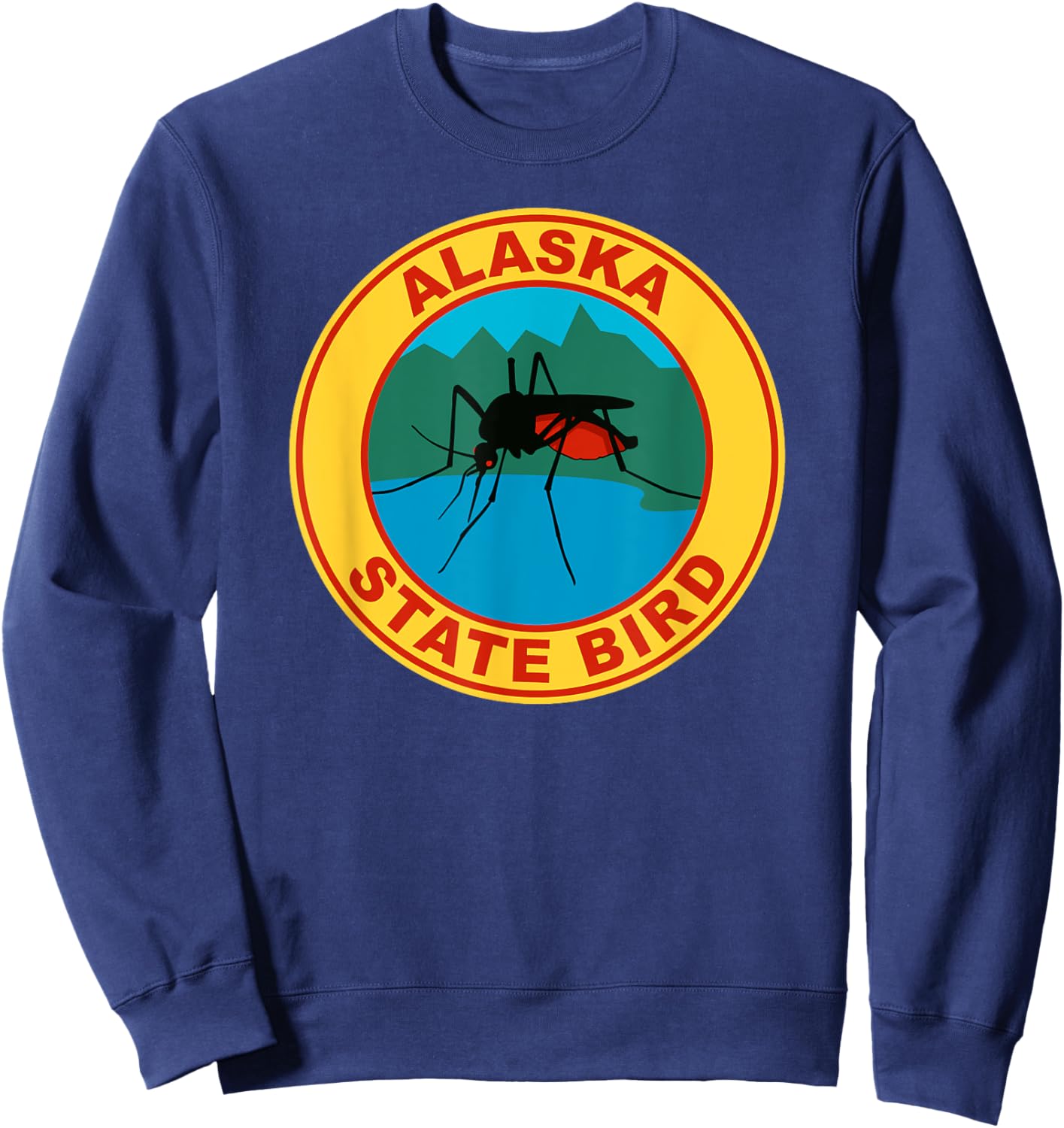 Funny Alaska State Bird Mosquito Sweatshirt - Sweatshirt | Navy