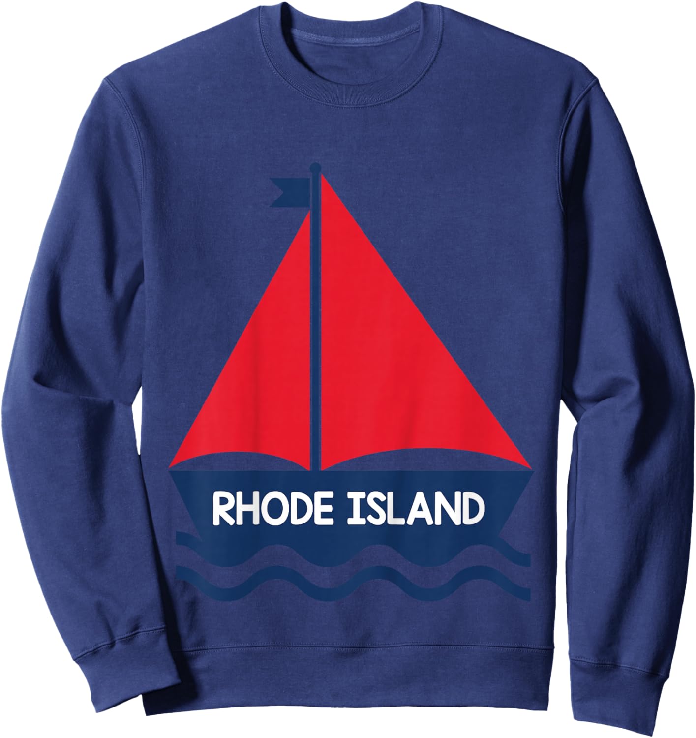 Rhode Island Sailing Boat Boys Girls Toddler Sweatshirt - Sweatshirt | Navy