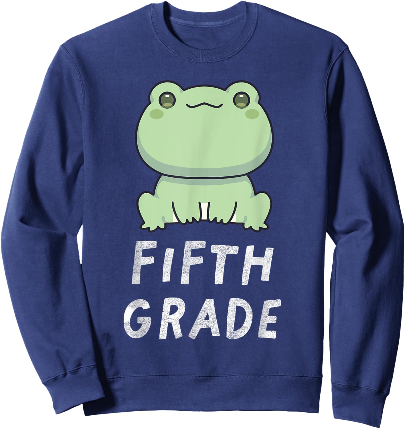 5th Grade Frog Back To School Student Teacher Women Girls Kids Sweatshirt - Sweatshirt | Navy