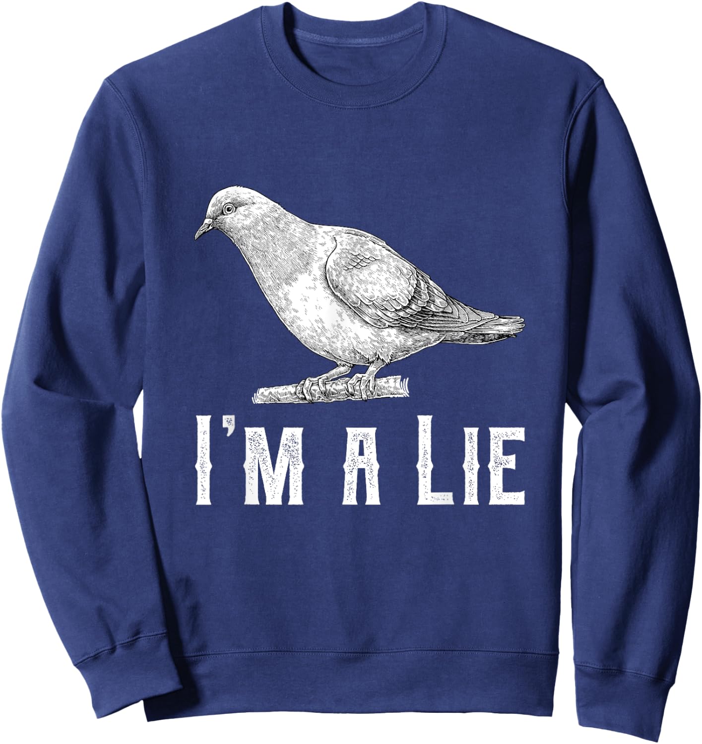 Vintage I Am A Lie Bird Aren't Real Spies Awesome Cute Gift Sweatshirt - Sweatshirt | Navy