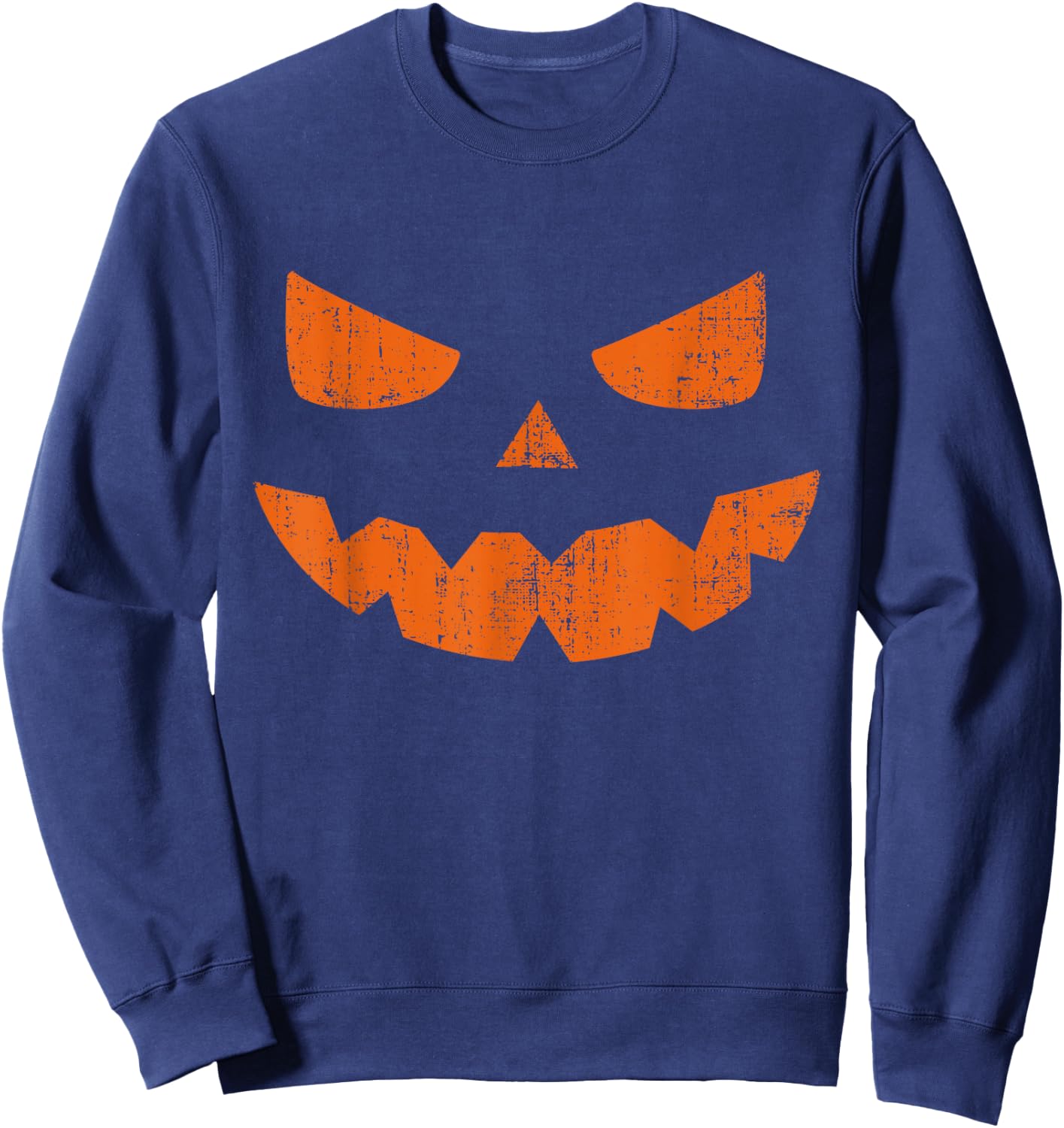 Spooky Jack o Lantern halloween pumpkin face Sweatshirt - Sweatshirt | Navy