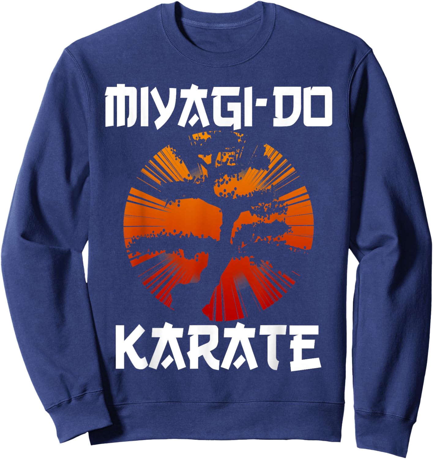 Retro Vintage Miyagi-Do Karate Life Bonsai Tree Martial Arts Sweatshirt - Sweatshirt | Navy