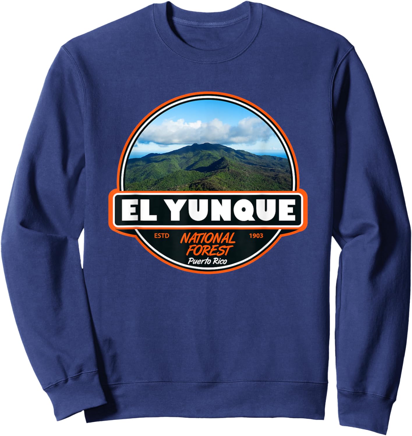 El Yunque National Forest Puerto Rico Emblem Sweatshirt - Sweatshirt | Navy