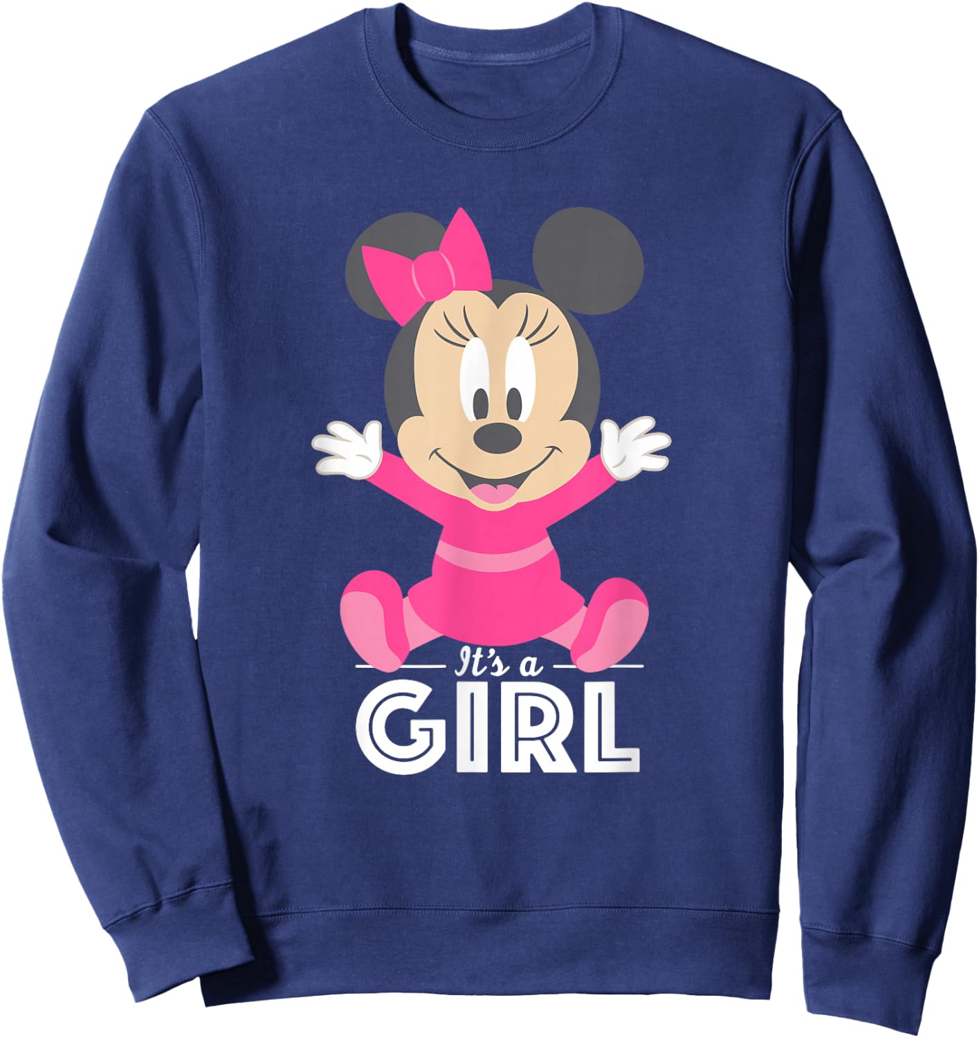Disney Minnie Mouse It's A Girl Baby Shower Sweatshirt - Sweatshirt | Navy