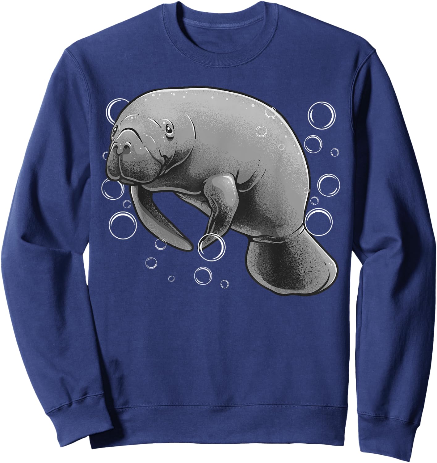 Manatee Design Women Boys Girl Sea Cow Lover Manatee Sweatshirt - Sweatshirt | Navy