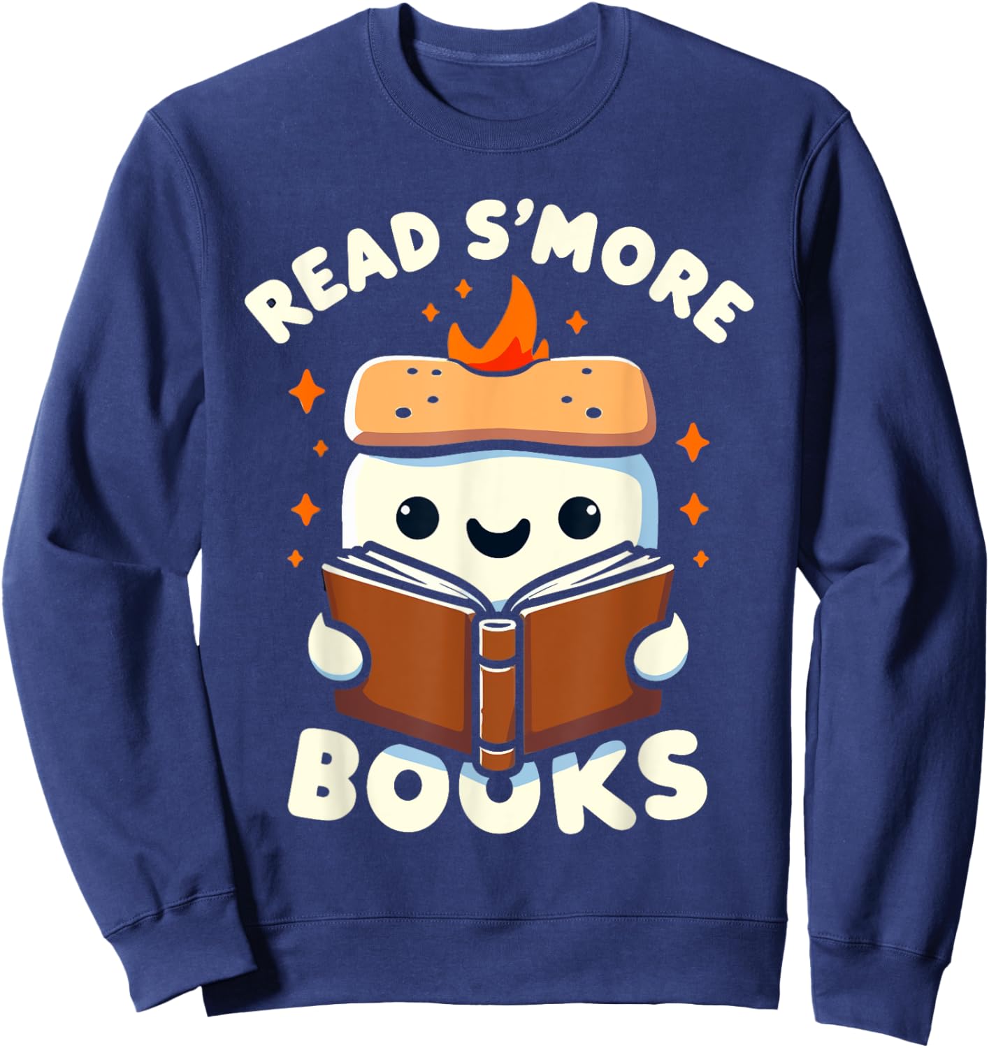 Read S’more Books Graphic - Funny Design for Book Lovers Sweatshirt - Sweatshirt | Navy