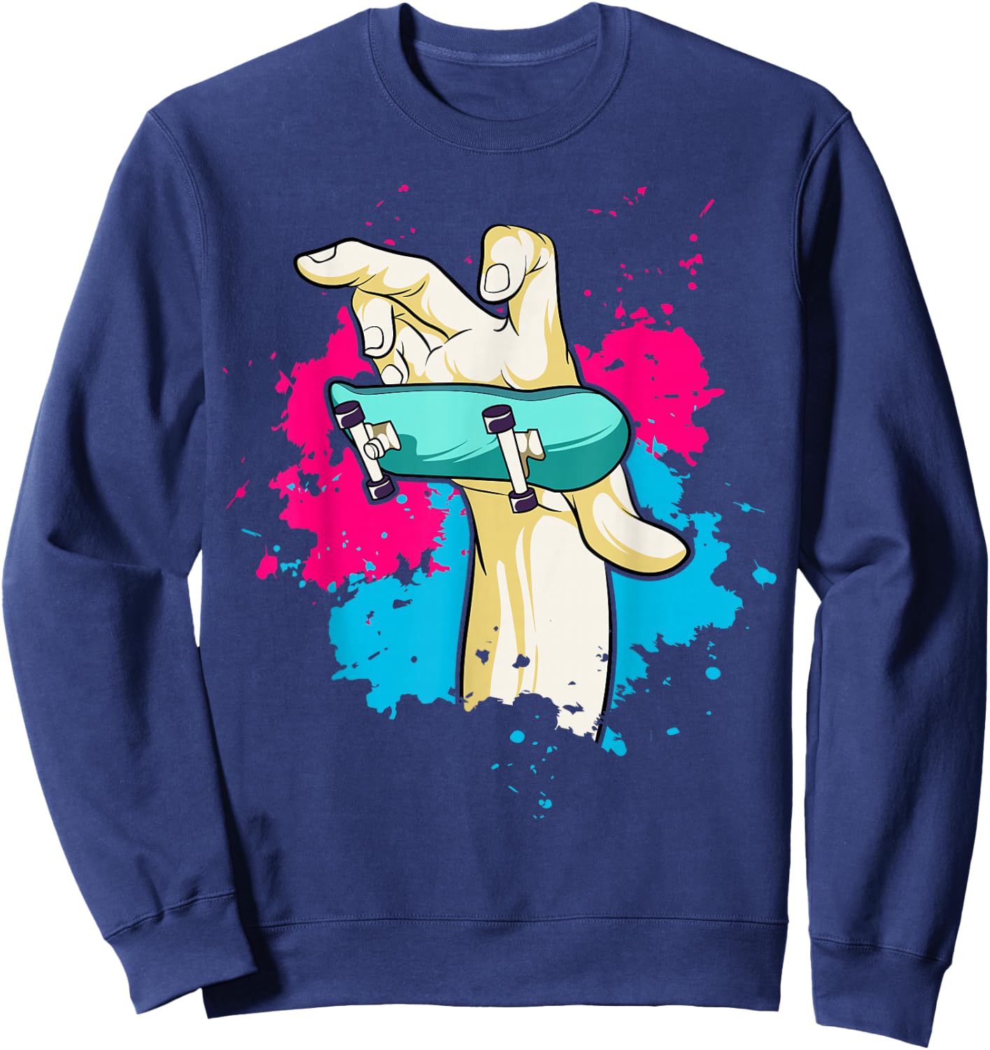 Aesthetic Fingerboard Aesthetic Skater Sweatshirt - Sweatshirt | Navy