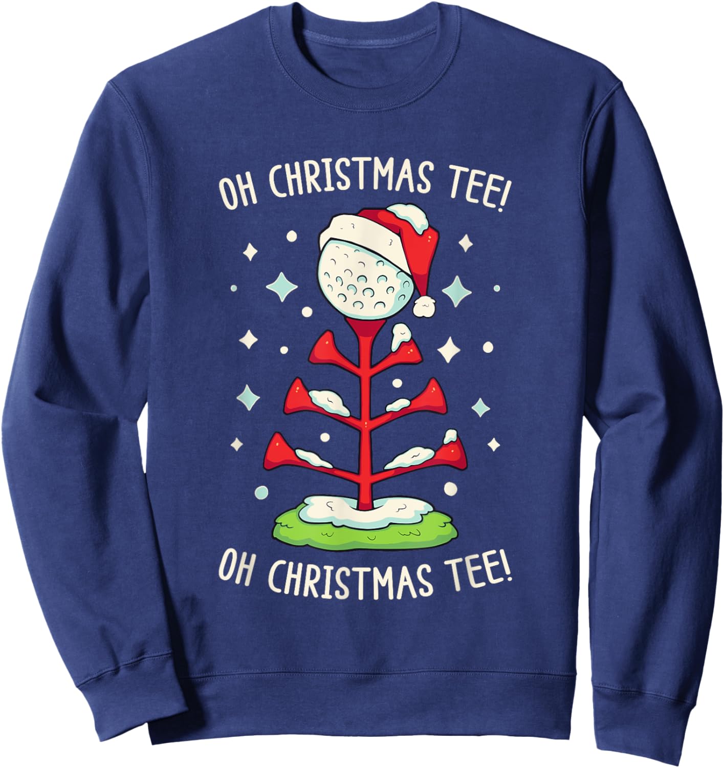 Funny Golf Christmas Shirt Oh Christmas Funny Pun Golf Sweatshirt - Sweatshirt | Navy