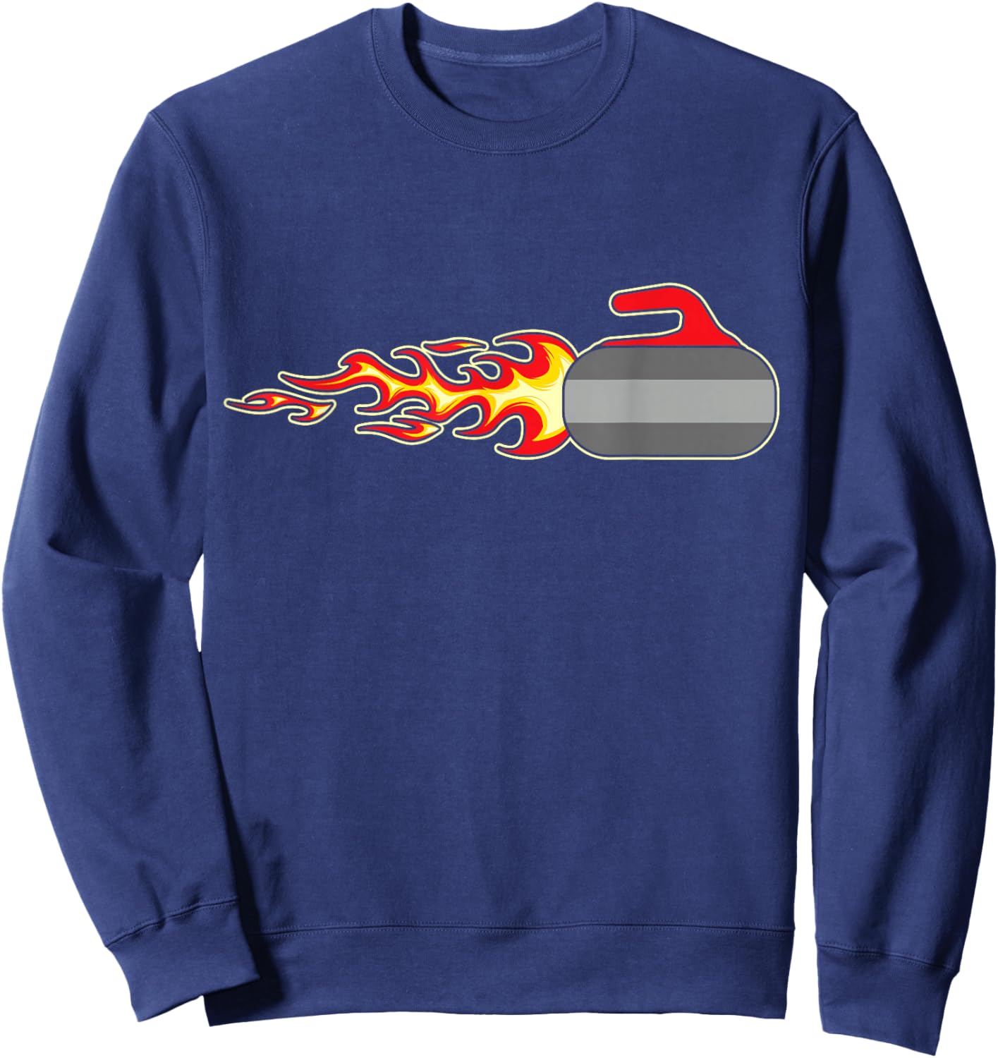 Curler Graphic I Rock Curling Stone I Curling Player Sweatshirt - Sweatshirt | Navy