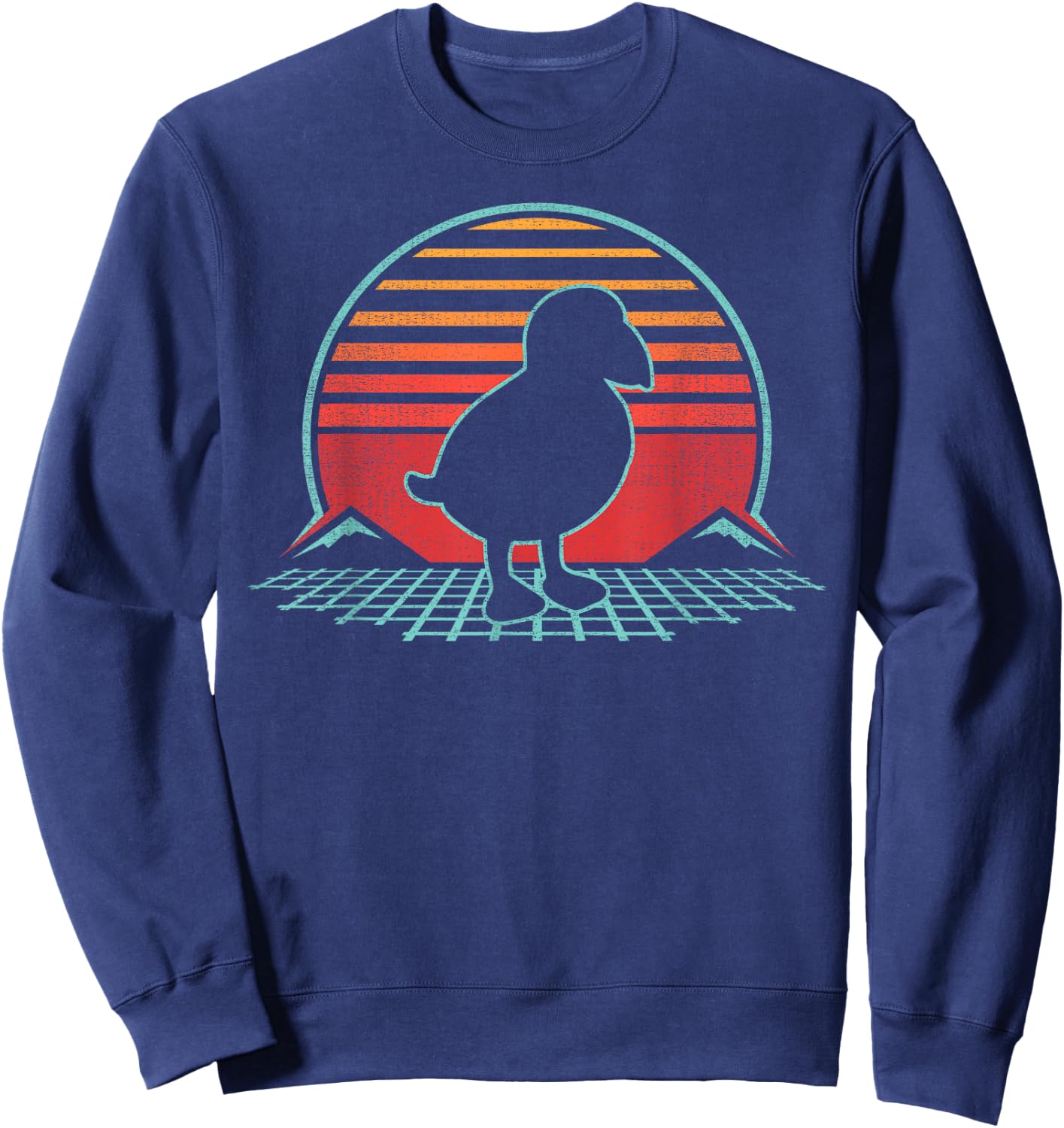 Puffin Bird Lover Animal Retro Vintage 80s Style Sweatshirt - Sweatshirt | Navy