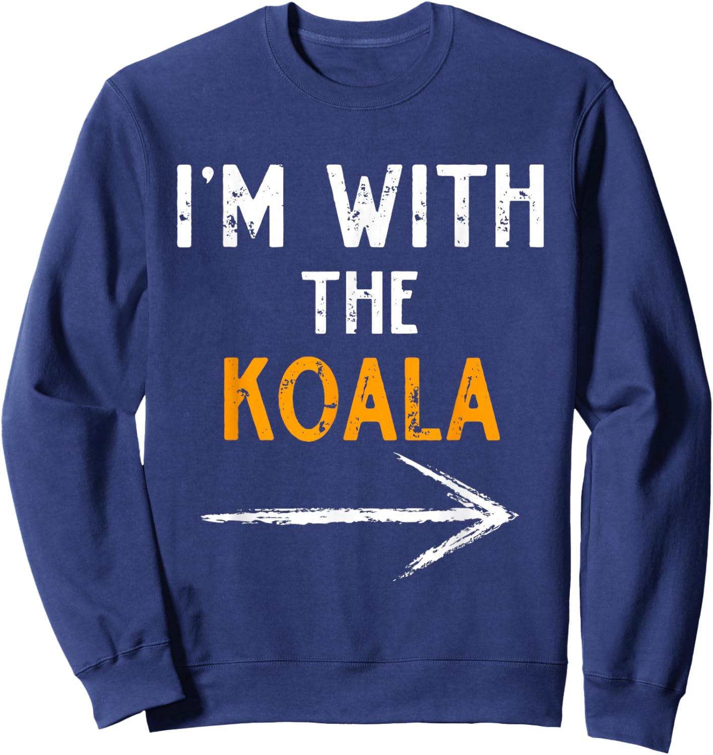 I’m with The Koala Funny Halloween Matching Couple Costume Sweatshirt - Sweatshirt | Navy