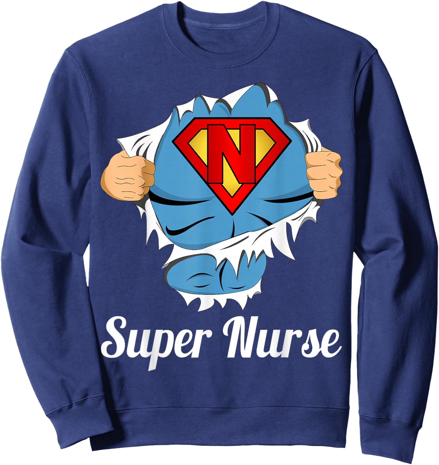 Super Nurse Superpower Sweatshirt - Sweatshirt | Navy