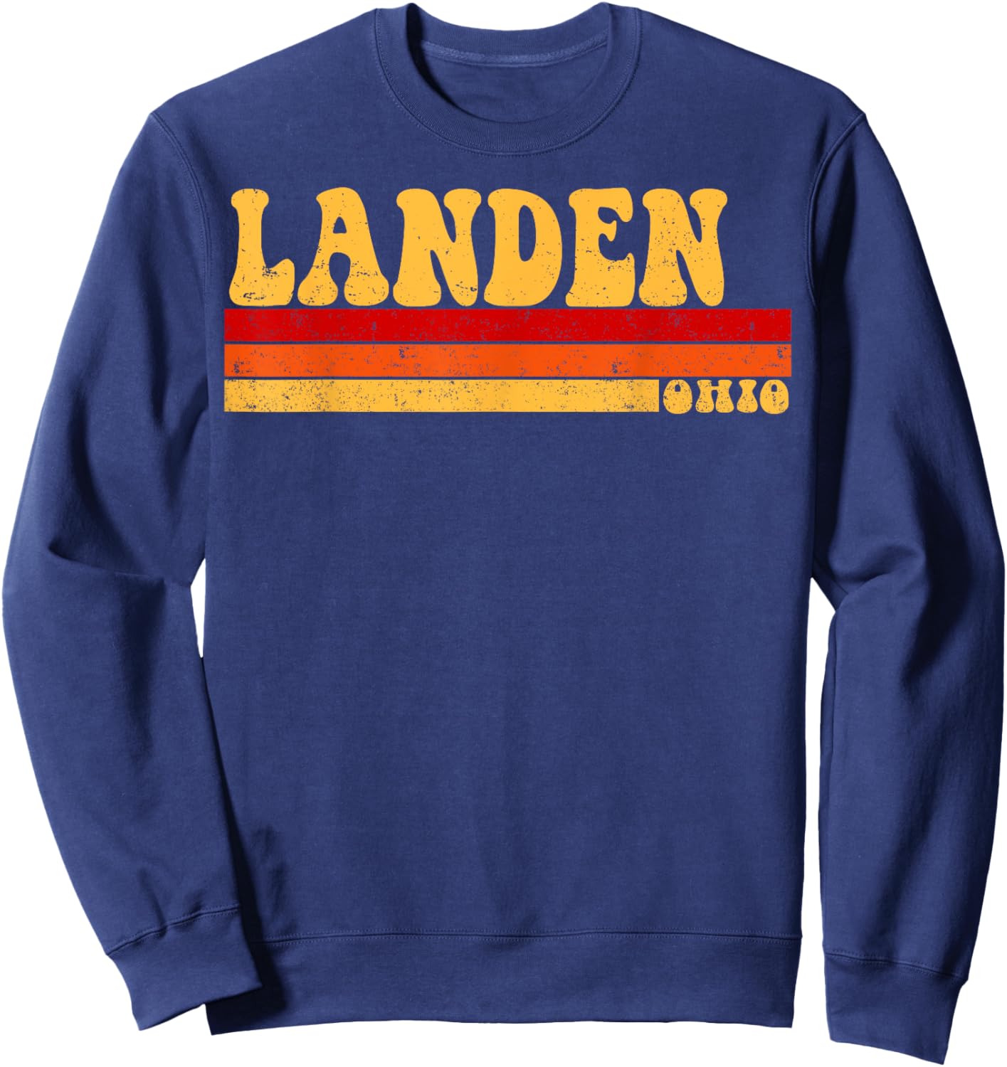 LANDEN Ohio City Vintage Roots Retro Design 70s 80s Sweatshirt - Sweatshirt | Navy