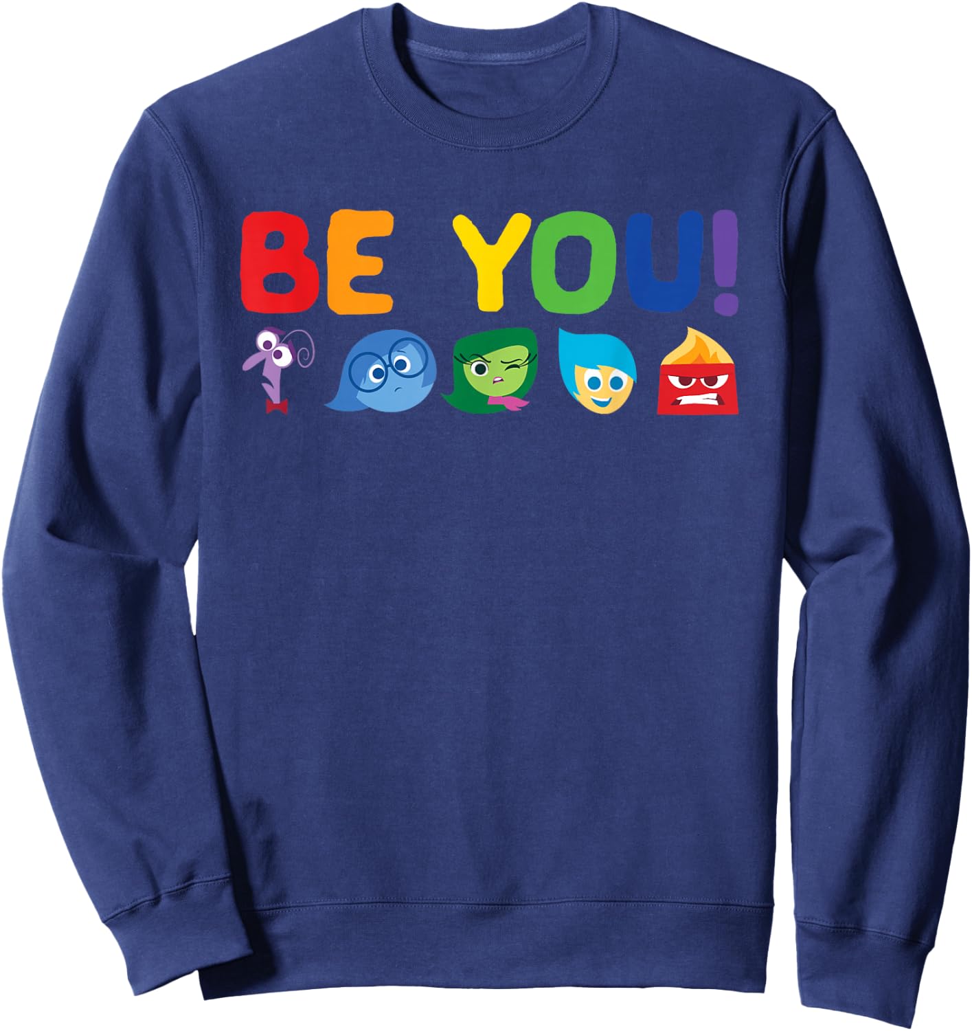 Disney Pixar Inside Out Be You Rainbow Small Sweatshirt - Sweatshirt | Navy