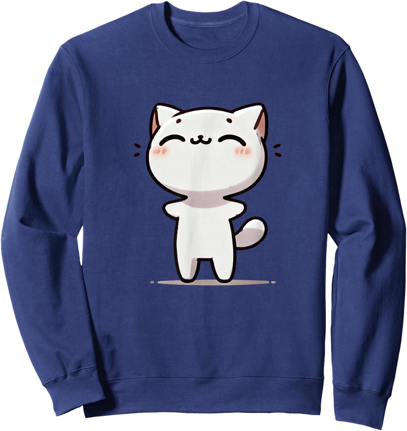 Kawaii Anime Cat Kids Sweatshirt - Sweatshirt | Navy