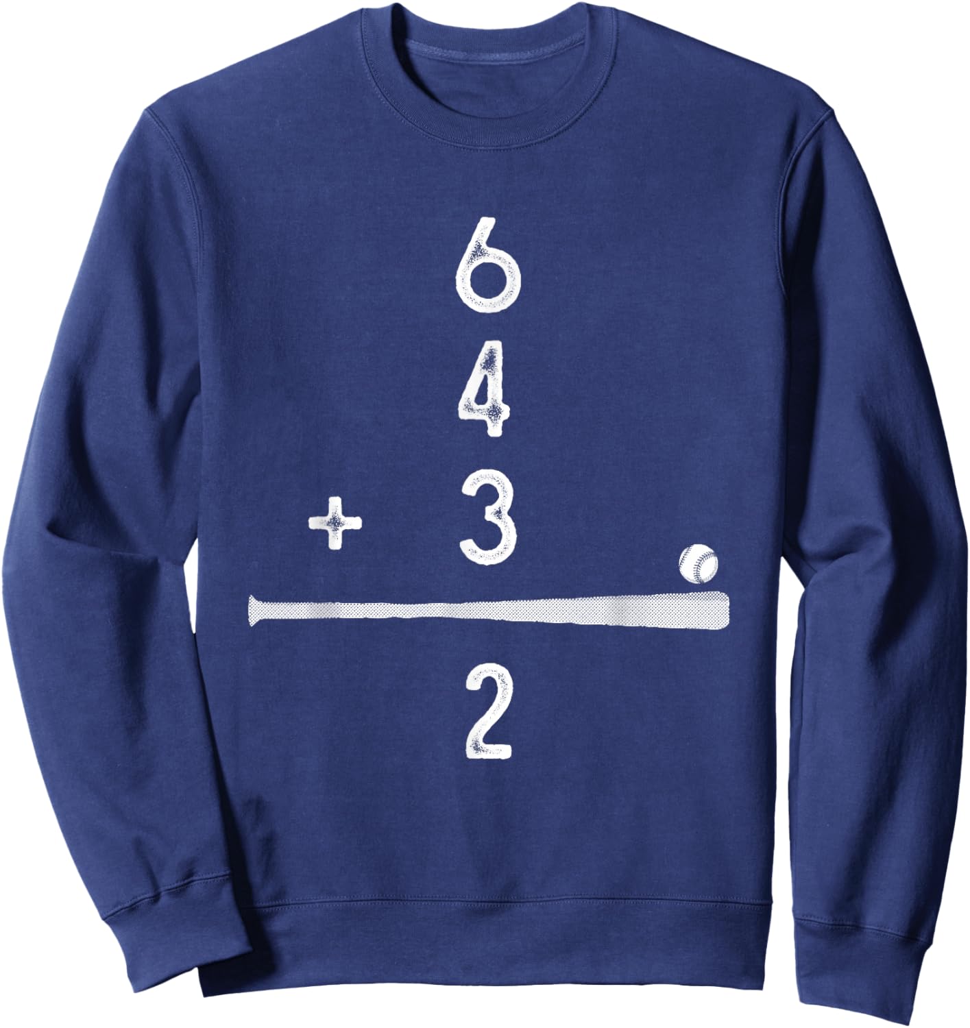 Baseball Player - 6 4 3 2 Double Play Baseball Sweatshirt - Sweatshirt | Navy