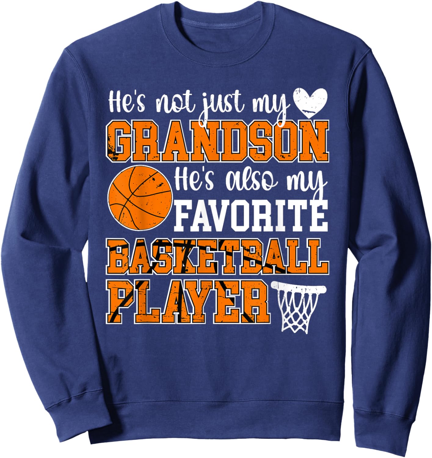 My Grandson Proud Basketball Nana Of A Basketball Player Sweatshirt - Sweatshirt | Navy