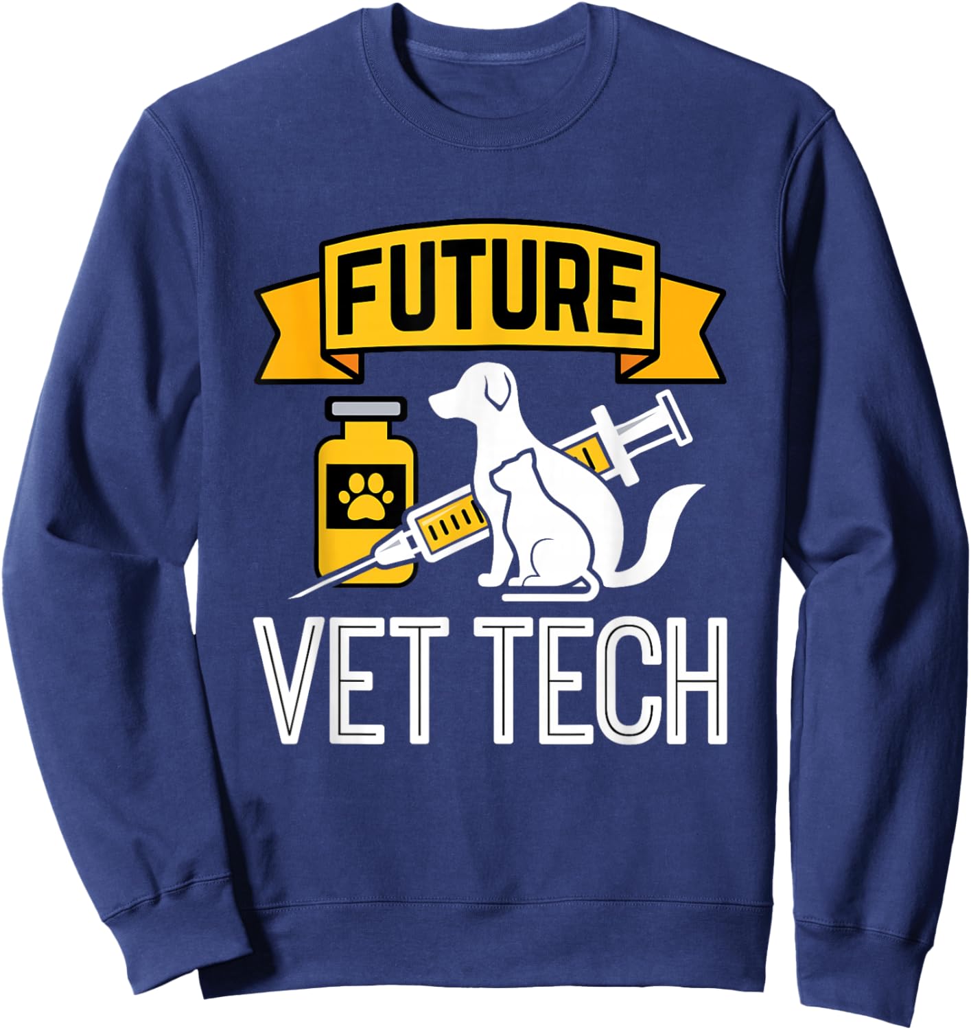 Future Vet Tech Veterinary Technician Sweatshirt - Sweatshirt | Navy