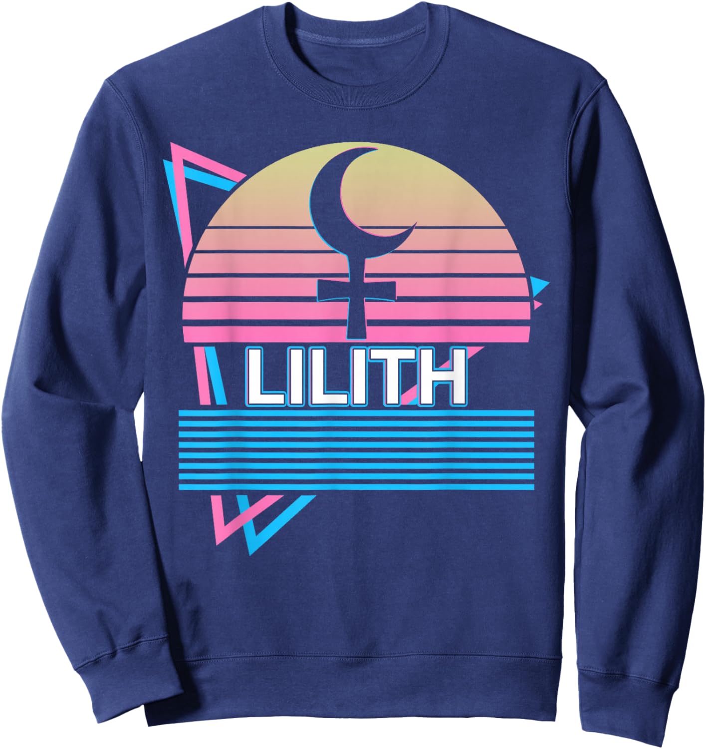 Lilith Dark Moon Retro Sweatshirt - Sweatshirt | Navy