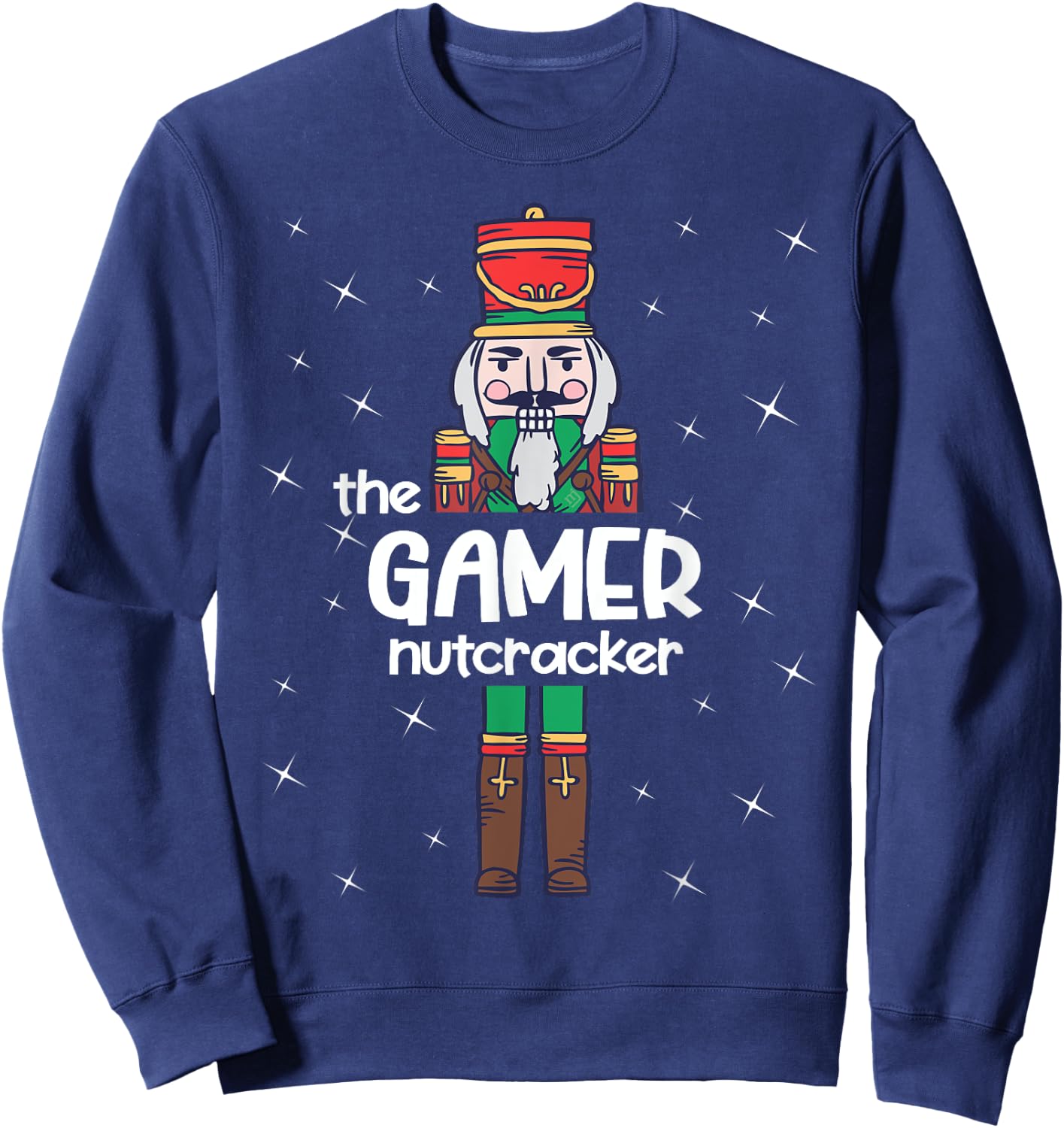 Gamer Nutcracker Family Matching Funny Pajama Sweatshirt - Sweatshirt | Navy