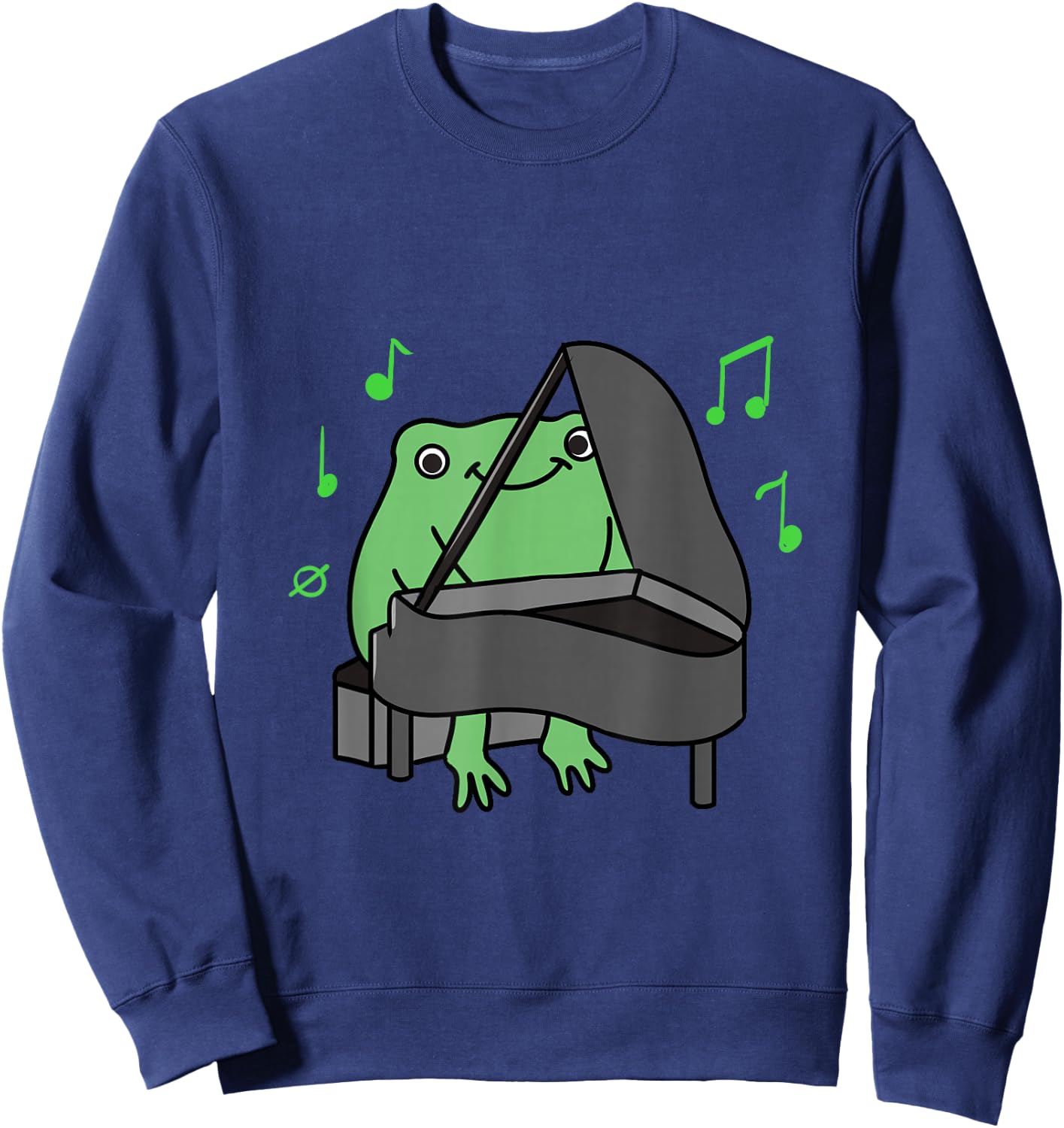 Frog Playing Piano Sweatshirt - Sweatshirt | Navy