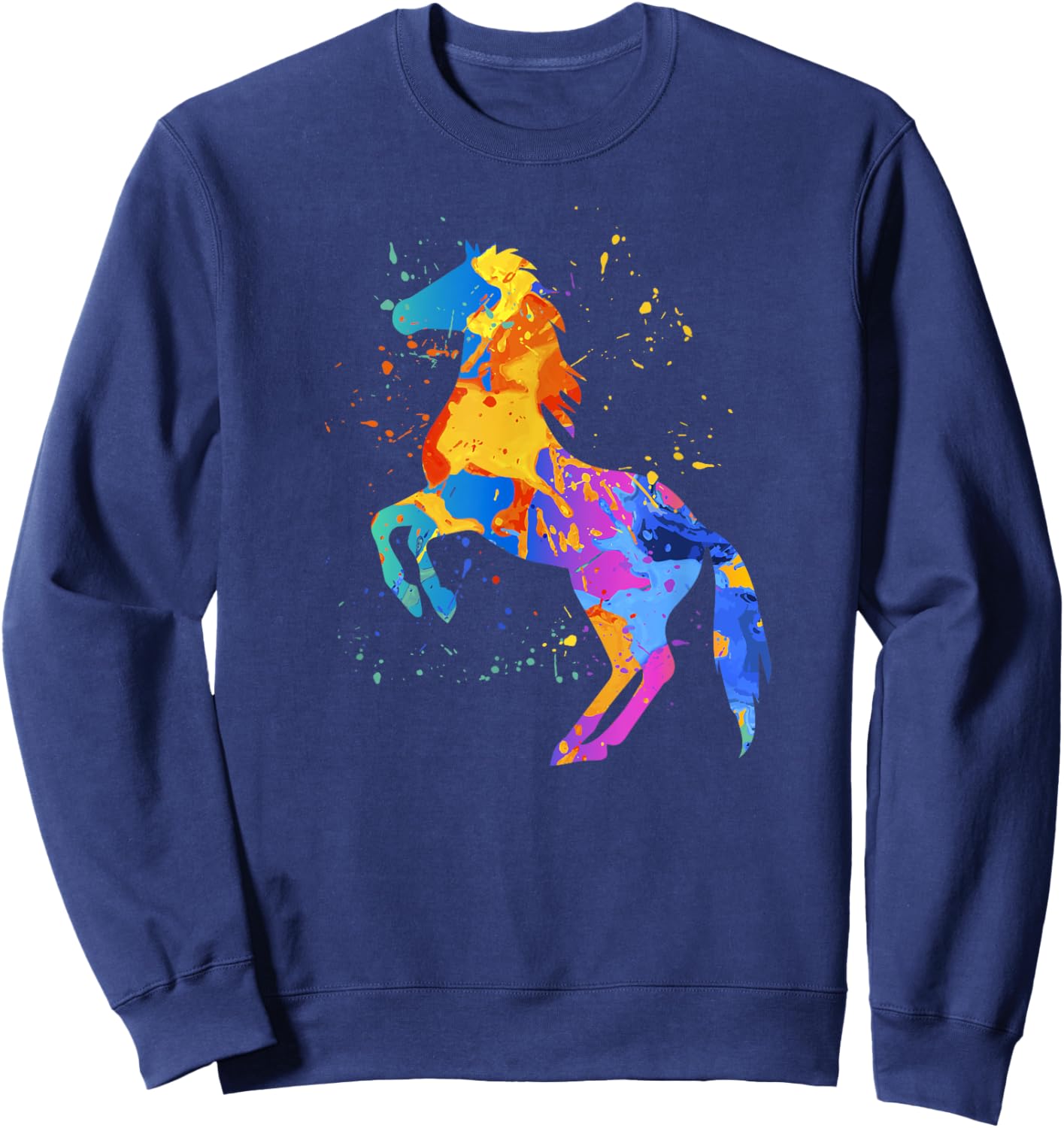 Horse Lover Clothing - Girls Women Horse Graphic Sweatshirt - Sweatshirt | Navy