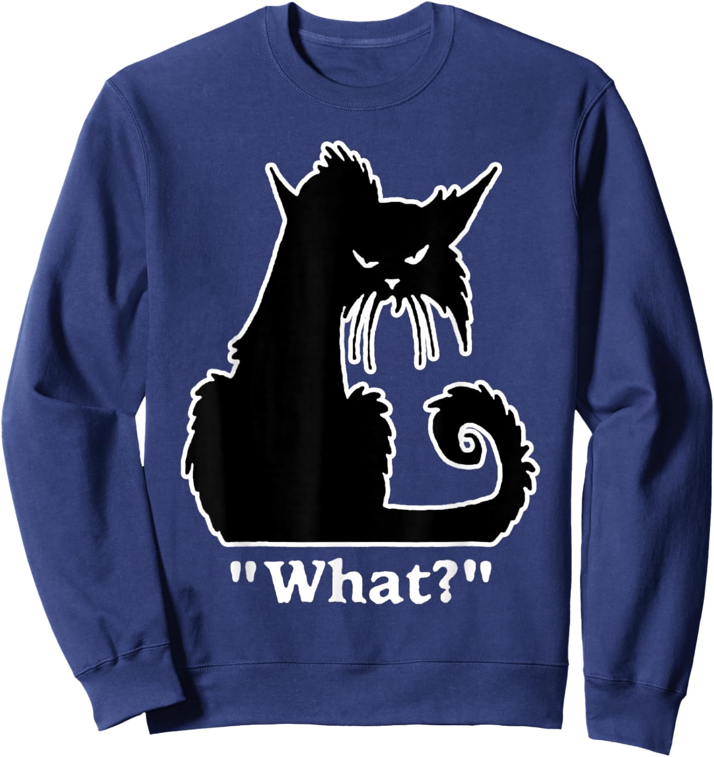 Funny Cat What Sweatshirt - Sweatshirt | Navy