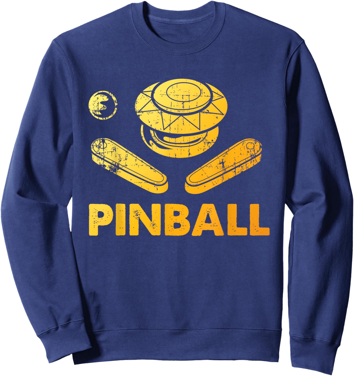 Cool Arcade Gaming Pinball Player Gift Men Women Vintage Pinball Funny Pinballer Machine Flipping Ball Lovers Sweatshirt - Sweatshirt | Navy