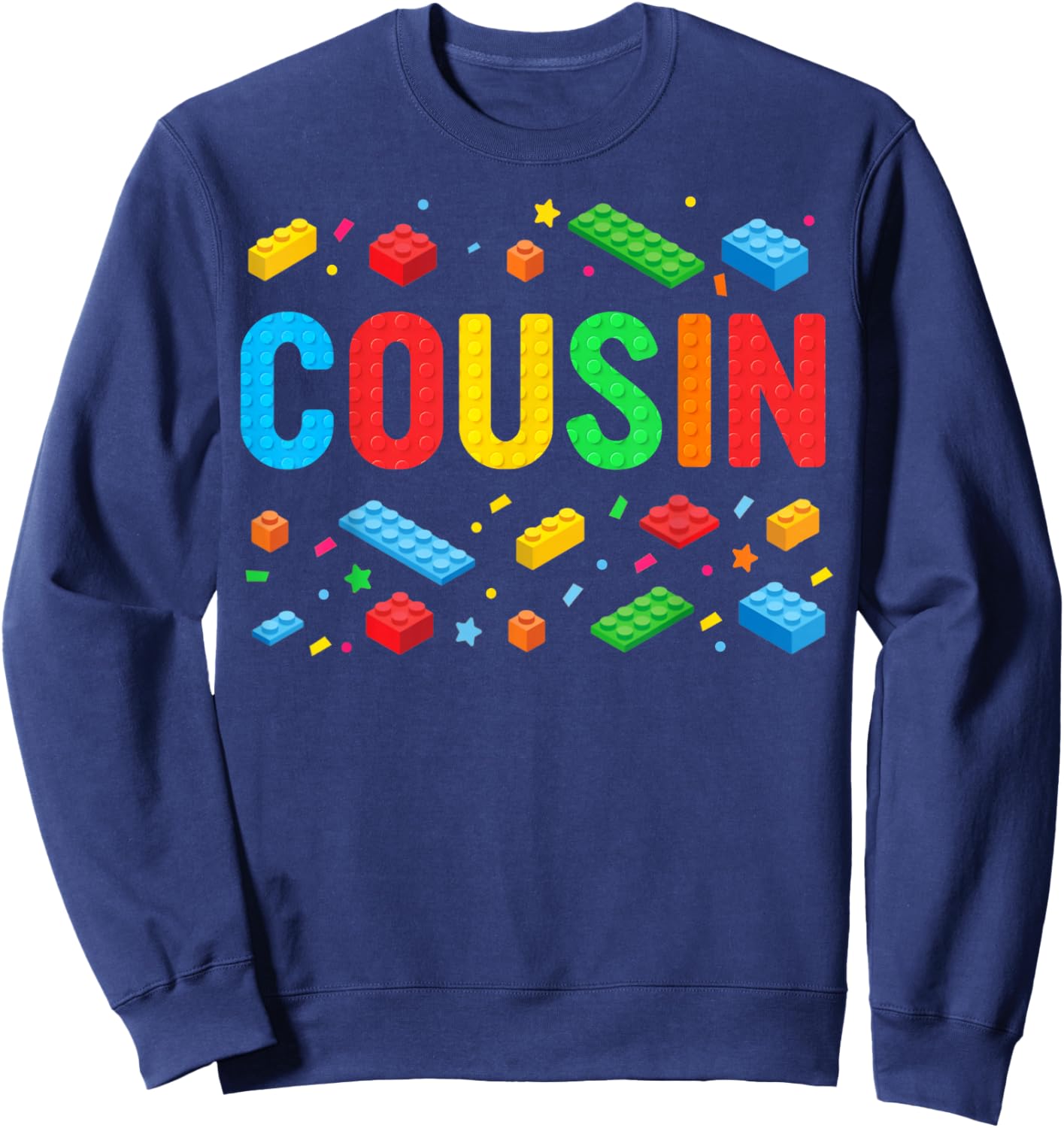 Cousin Master Builder Building Bricks Blocks Family Matching Sweatshirt - Sweatshirt | Navy