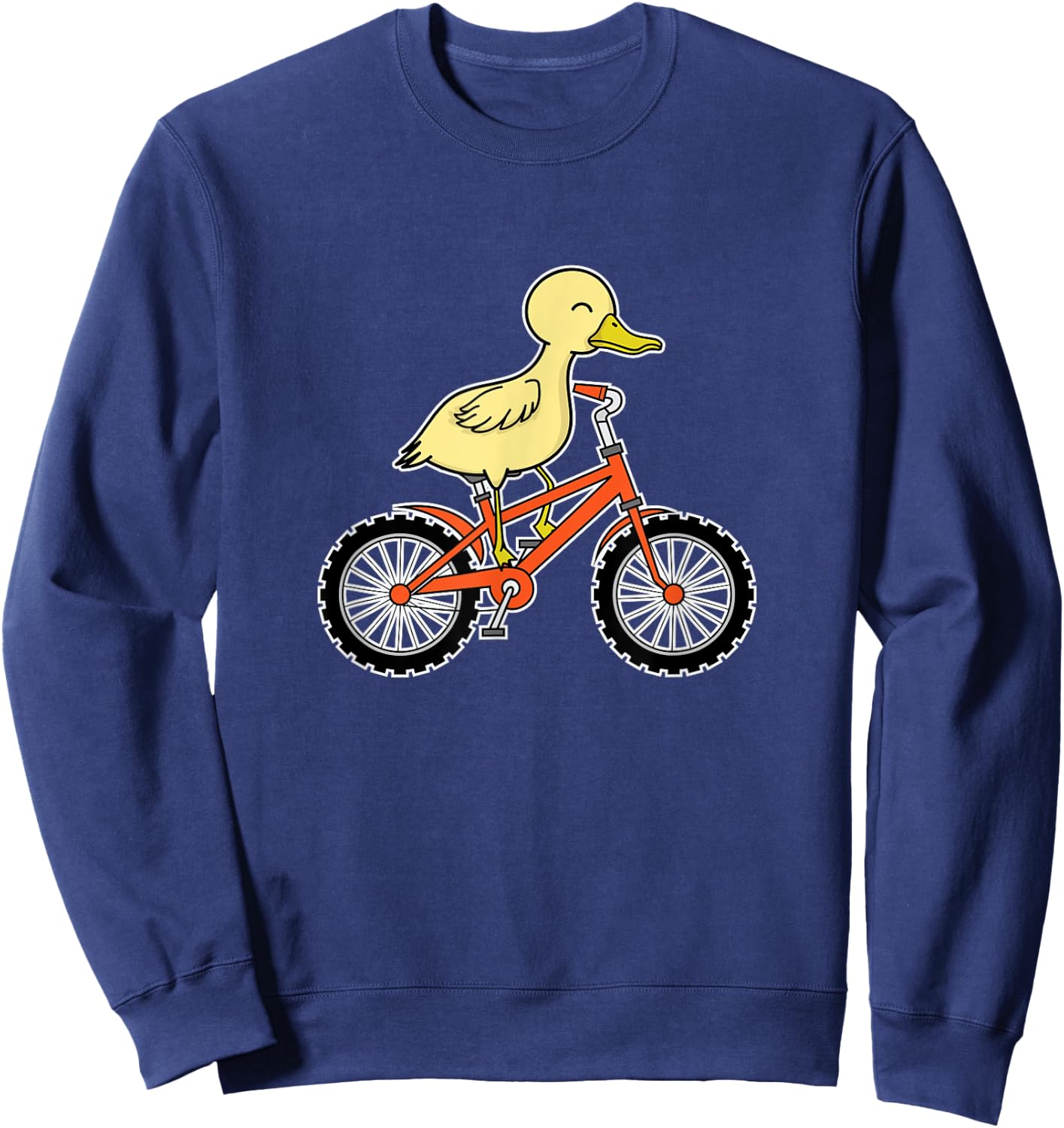 Duck with Bicycle Sweatshirt - Sweatshirt | Navy
